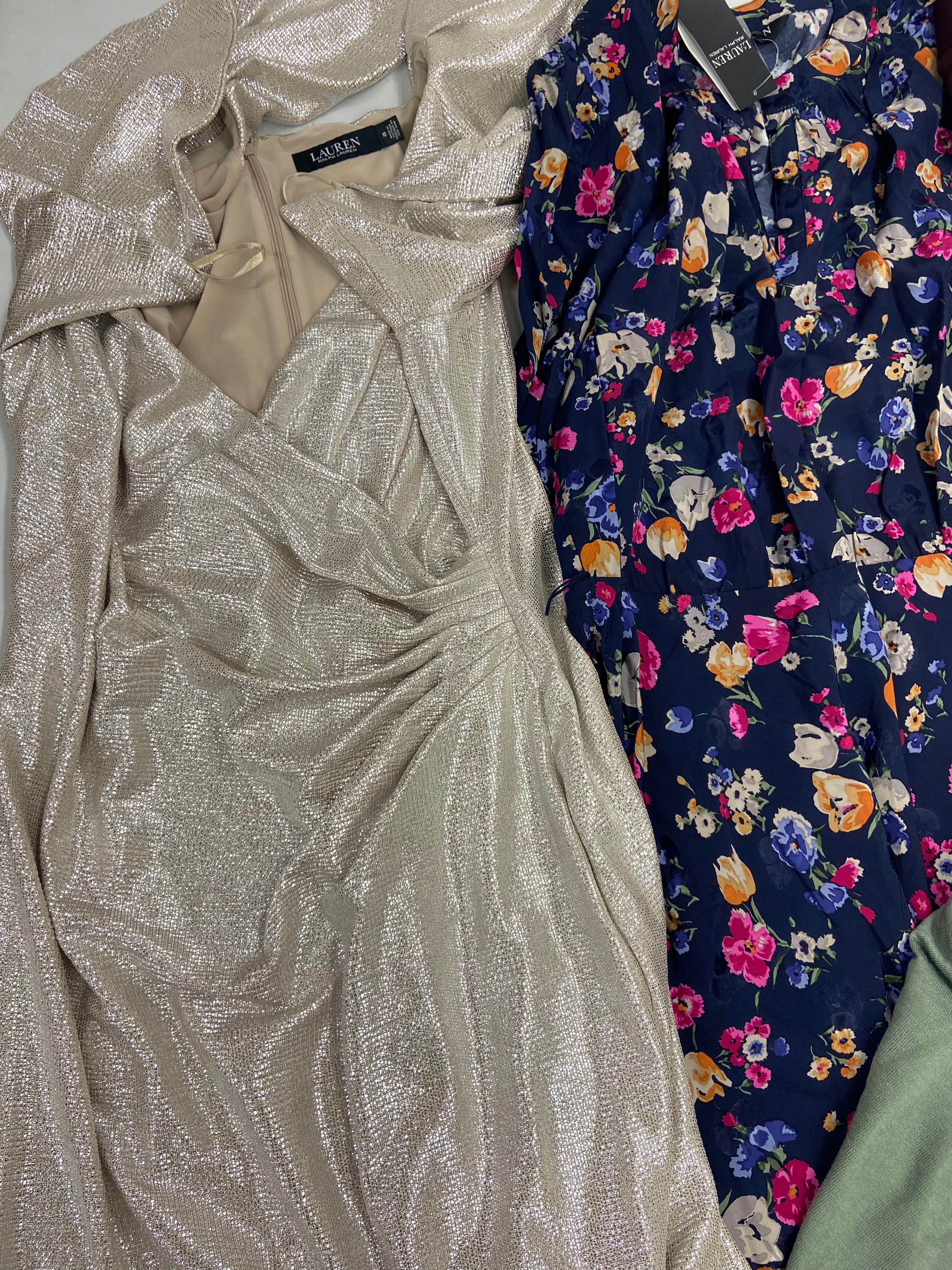Women's Clothings Dress & Others Wholesale Lot, LAUREN RALPH LAUREN, CALVIN KLEIN, UNDER ARMOUR, VINCE CAMUTO, ANNE KLEIN, BANANA REPUBLIC, GUESS and more, 9 items, CUSTOMER RETURNS