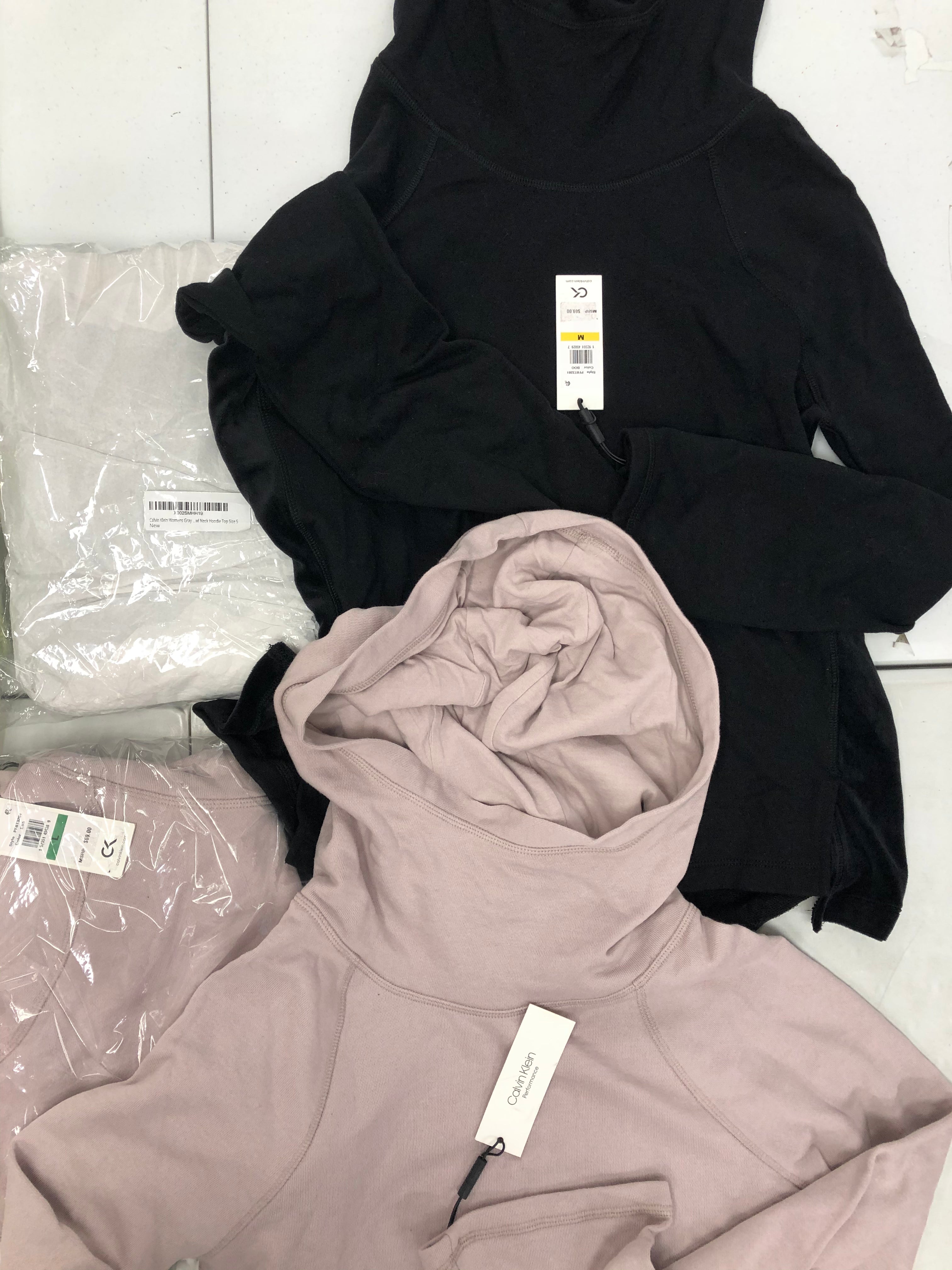 Women's Clothing Cardigans, Tops, Socks Wholesale Lot, CALVIN KLEIN, FREE PEOPLE, AMERICAN APPAREL, 13 items, Shelf Pulls, MSRP $1,168