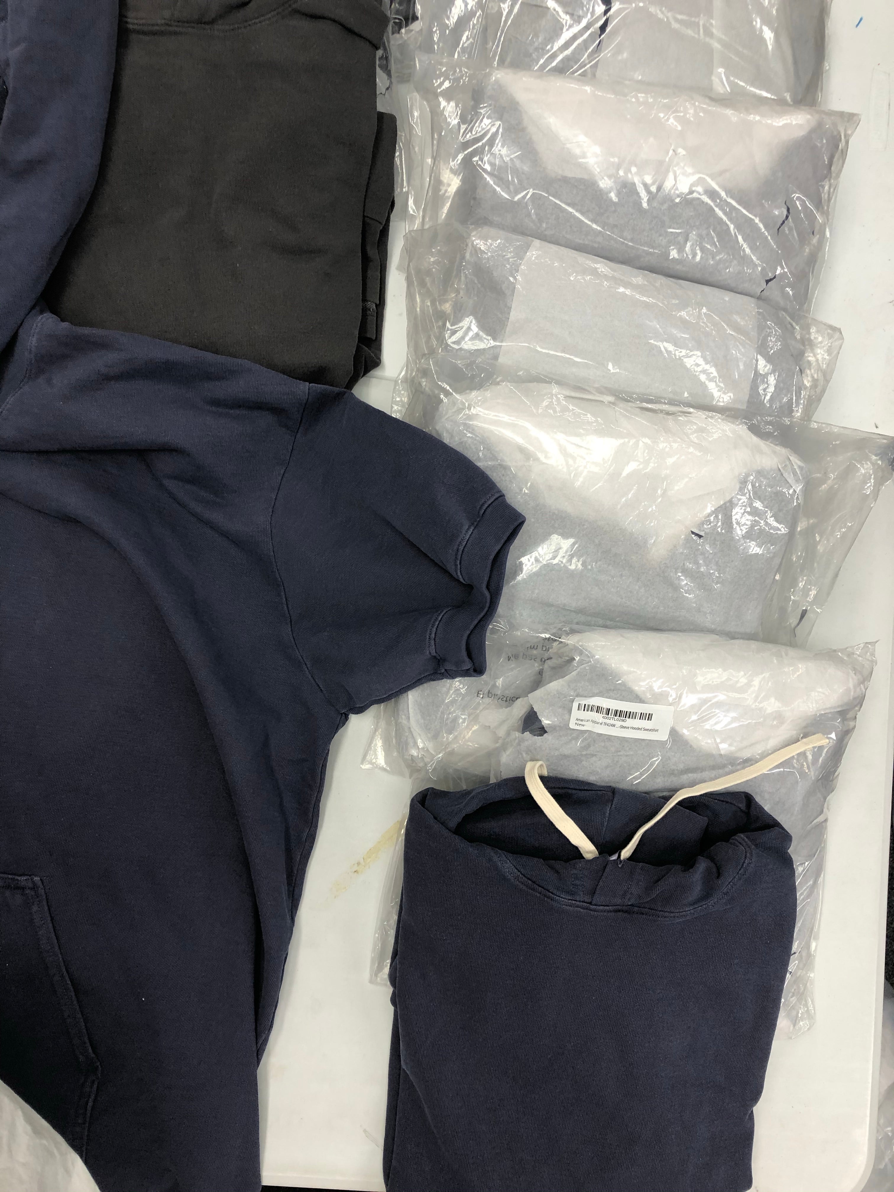 Men's Clothing 2XL Hoodies Wholesale Lot, AMERICAN APPAREL ONLY, 13 Items, Shelf Pulls, MSRP $598