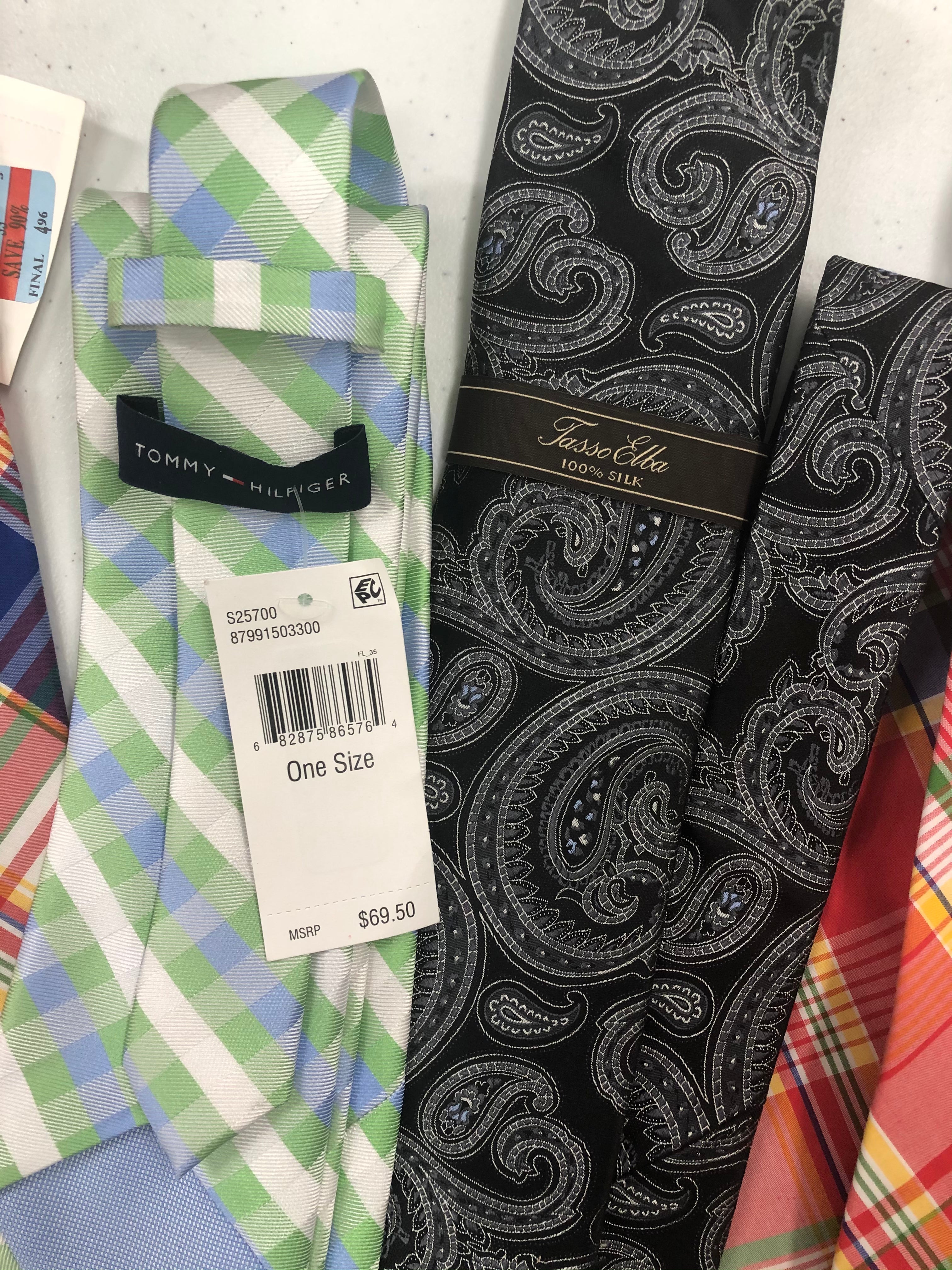 Men's Neckties & Others Wholesale Lot, TOMMY HILFIGER, CLUBROOM and more, 24 items, Shelf Pulls, MSRP $1,354