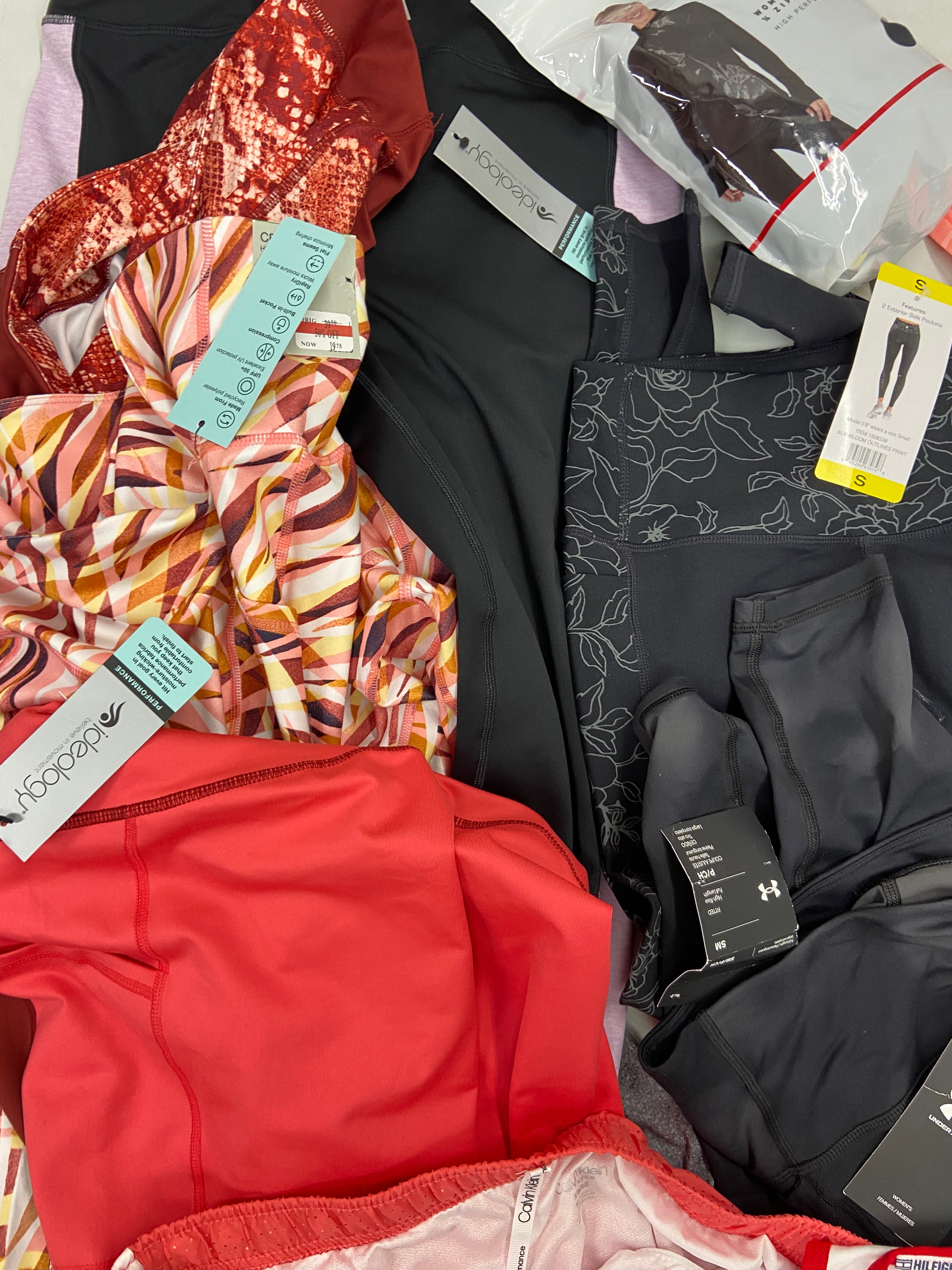 Women's Clothing Activewear Wholesale Lot, TOMMY HILFIGER, UNDER ARMOUR, DKNY, PUMA, CALVIN KLEIN, SKECHERS, SPYDER and more, 20 items, Shelf Pulls, MSRP $775