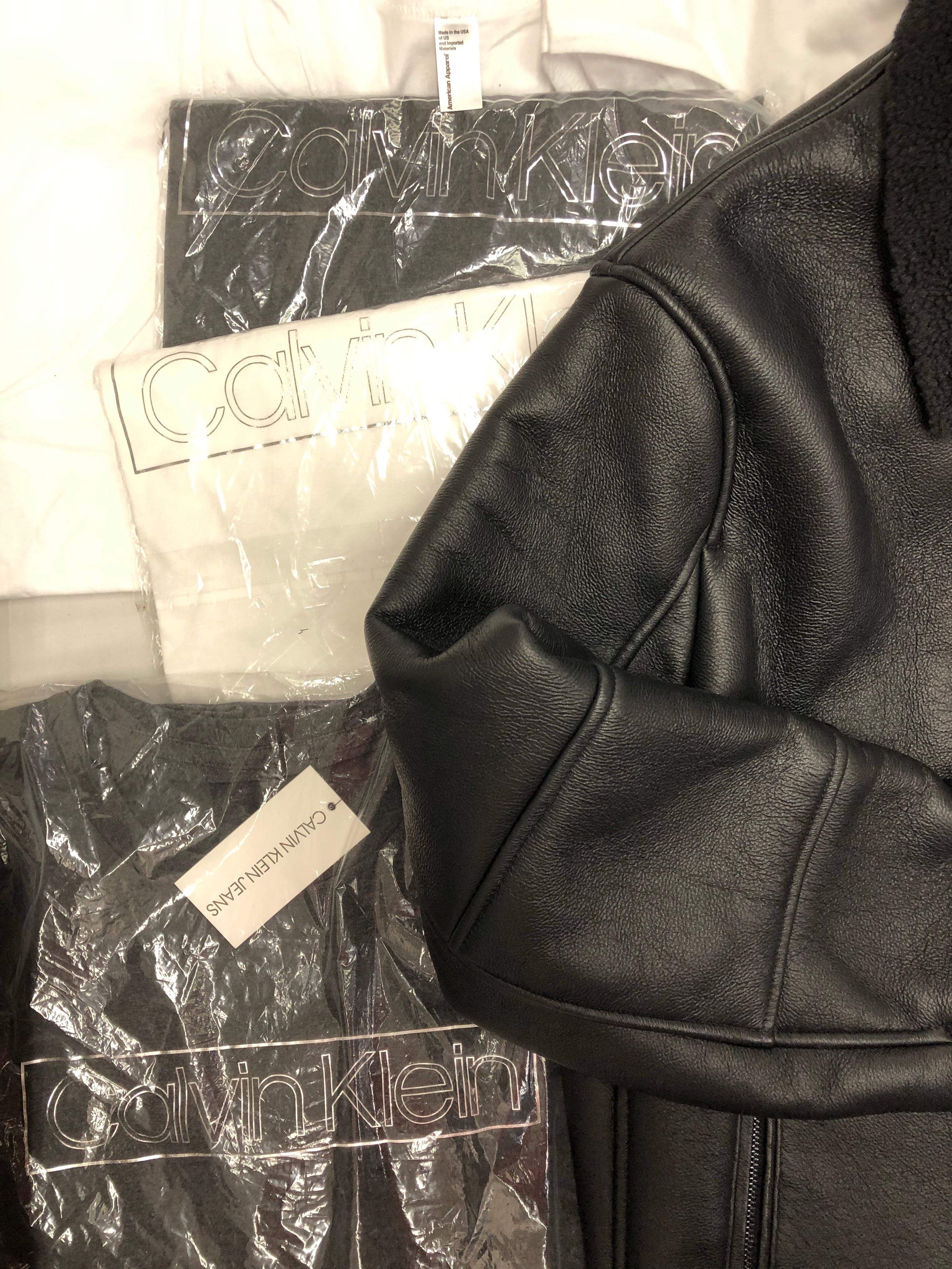 Men's Clothing Tops + Jacket Wholesale Lot, MARC NEW YORK, CALVIN KLEIN, TASSO ELBA, AMERICAN APPAREL, 39 items, Shelf Pulls, MSRP $1,103