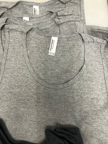 Men's Clothing Sleeveless Top Wholesale Lot, AMERICAN APPAREL, 22 items, Shelf Pulls, MSRP $396