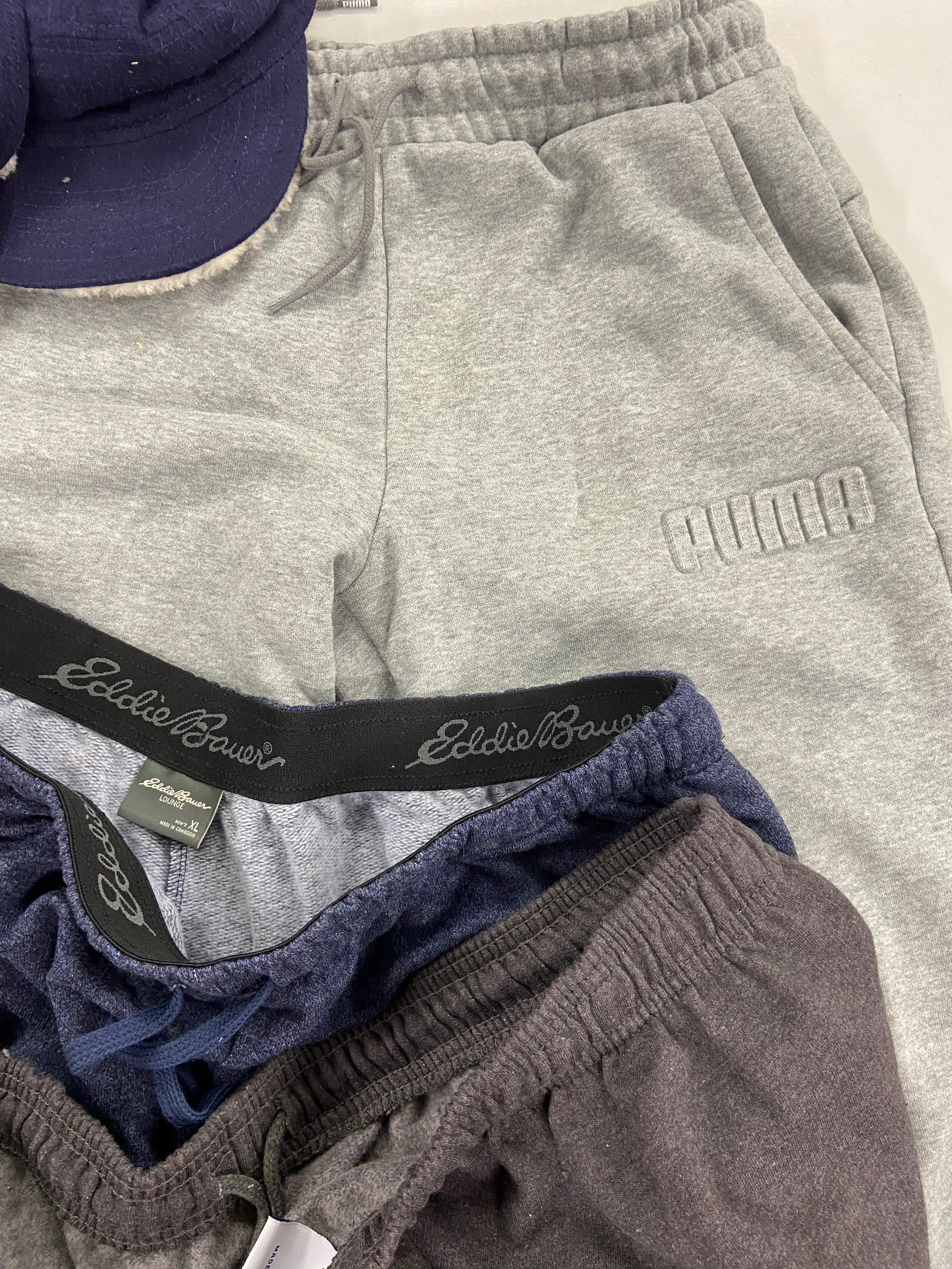Men's Clothing Sweatshirts, Hats & Others, Wholesale Lot, PUMA, NEW ERA, HURLEY, EDDIE BAUER, CHAMPION and more, 17 items, Shelf Pulls, MSRP $1,002