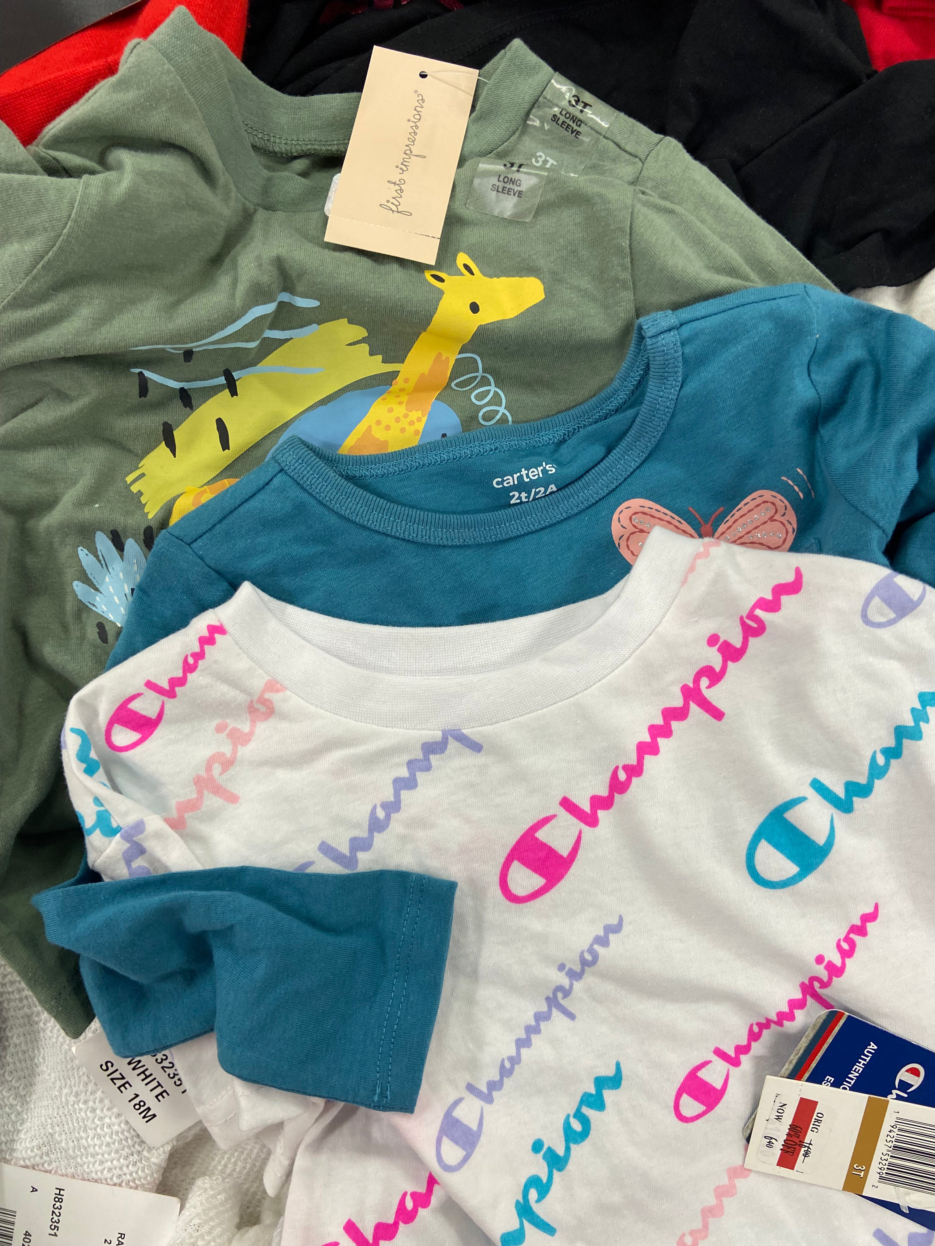 Kid's / Baby's Clothing Assorted Wholesale Lot, NIKE, POLO RALPH LAUREN, KIDS HEADQUARTERS, CARTER'S, RARE EDITIONS, CHAMPION and more, 29 items, Shelf Pulls, MSRP
