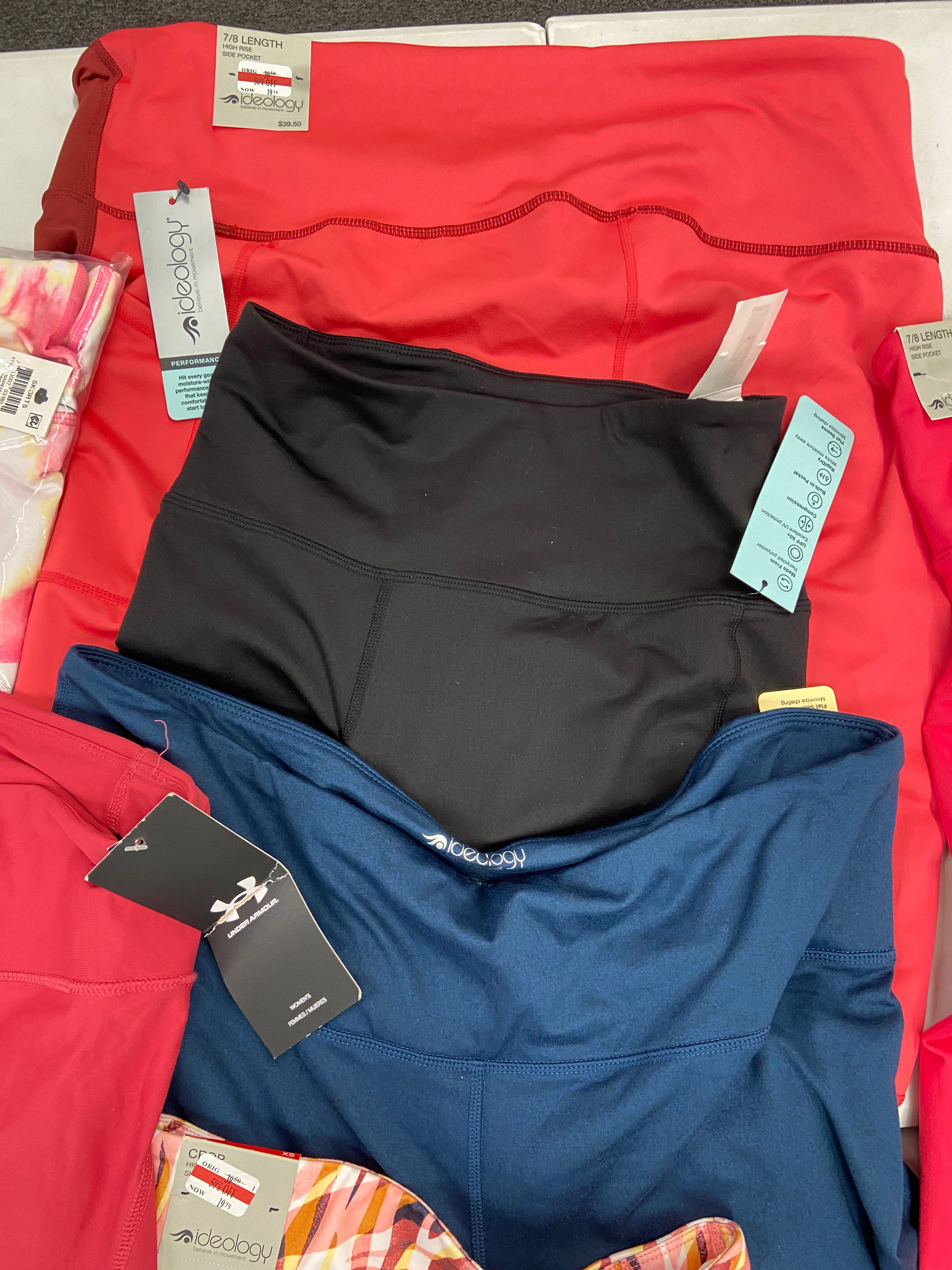 Women's Clothing Activewear Wholesale Lot, UNDER ARMOUR, CALVIN KLEIN, IDEOLOGY, 11 items, Shelf Pulls, MSRP $505