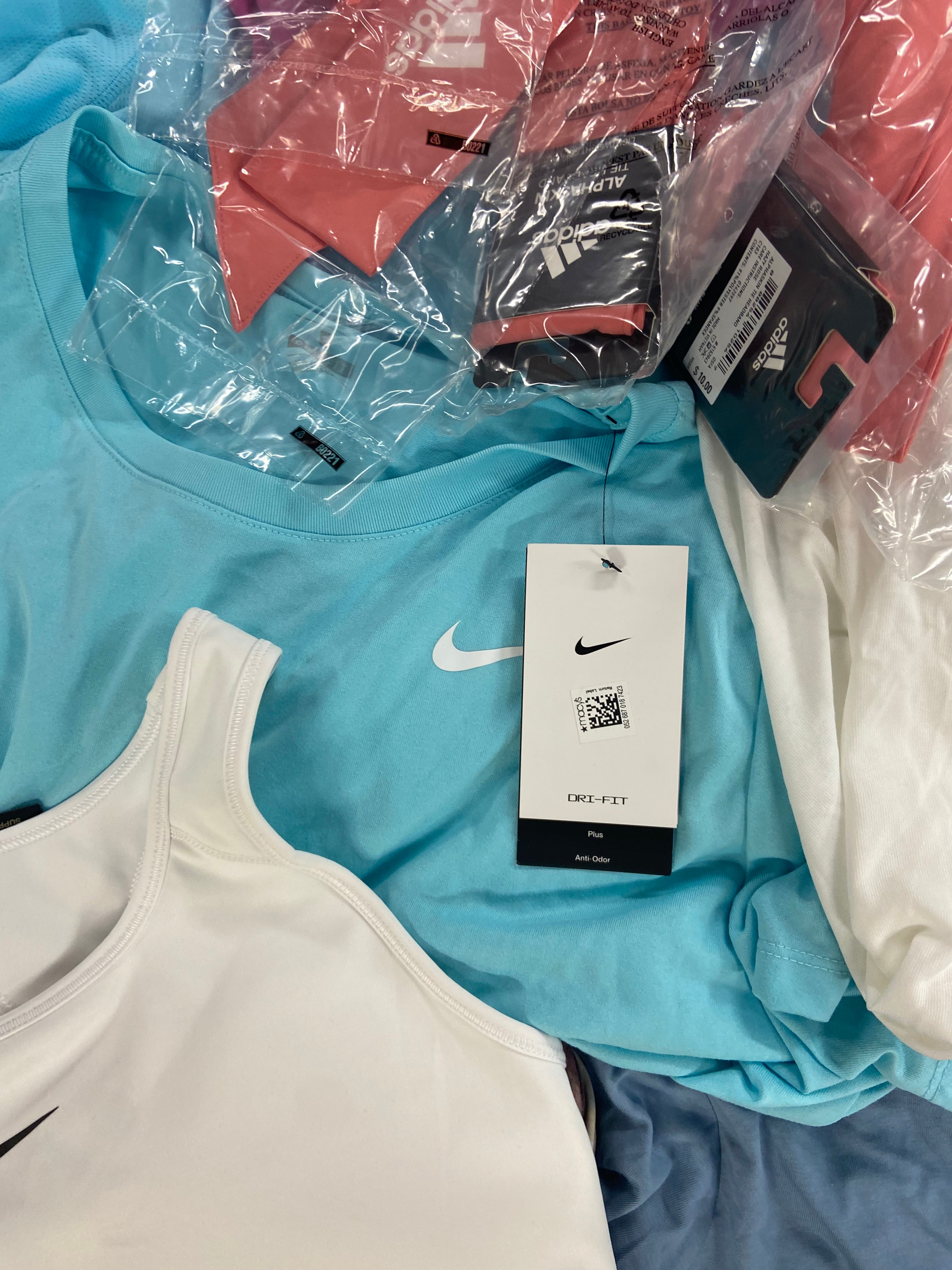 Women's Clothing Activewear Tops Wholesale Lot, NIKE, PUMA, MICHAEL KORS, REEBOK, ADIDAS and more, 21 items, Shelf Pulls, MSRP $598