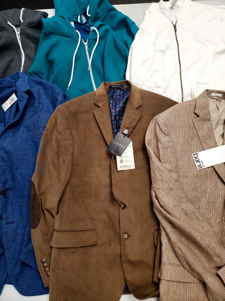 Men's Clothing ASSORTED Wholesale Lot, ALTEA, LAUREN RALPH LAUREN, AMERICAN APPAREL and more, 7 Items, Shelf Pulls, MSRP $1,761