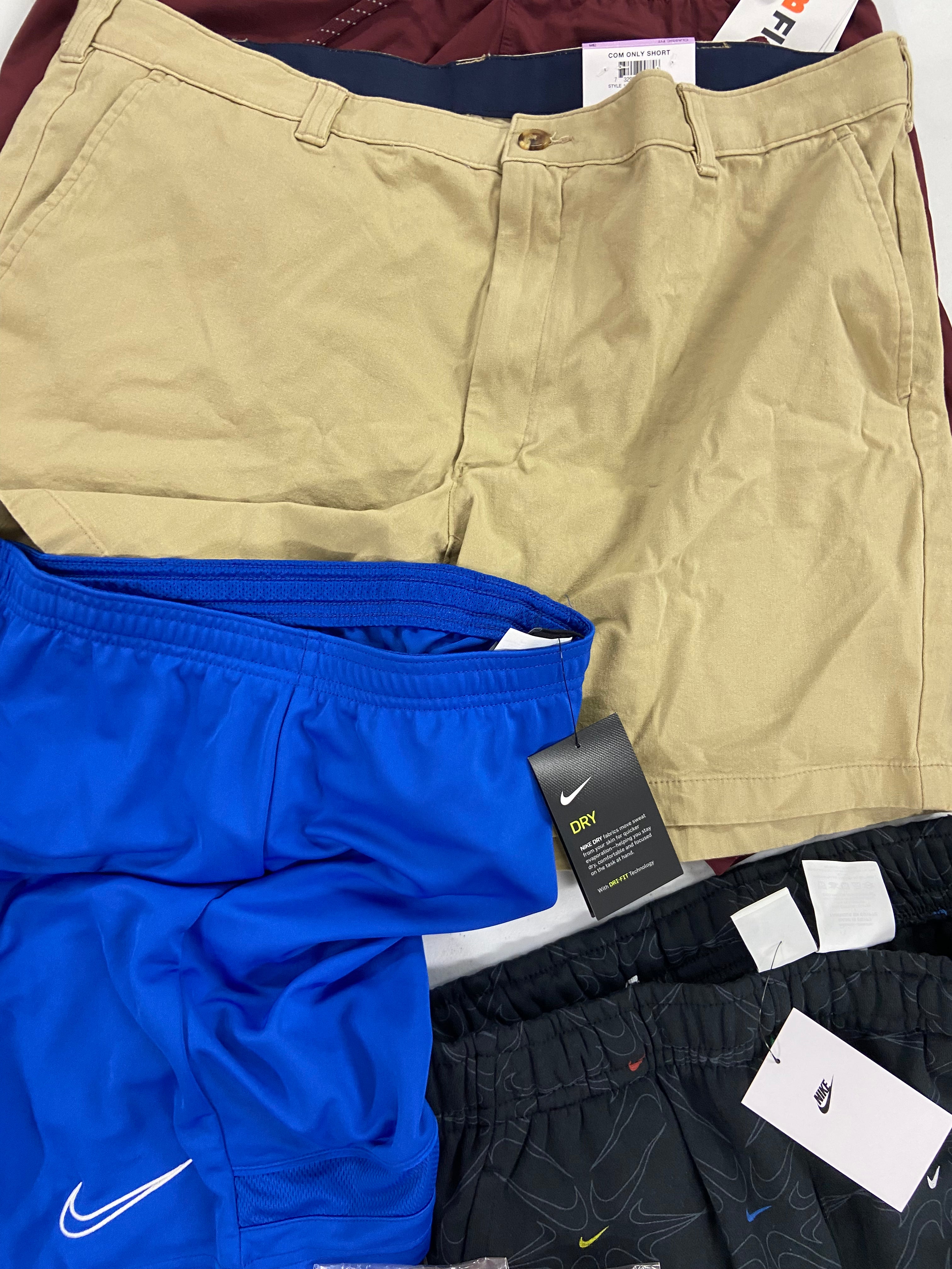 Men's Clothing Shorts & Others Wholesale Lot, NIKE, SPEEDO, BASS OUTDOOR, FLAG & ANTHEM, KENZO and more, 11 items, Shelf Pulls, MSRP $564