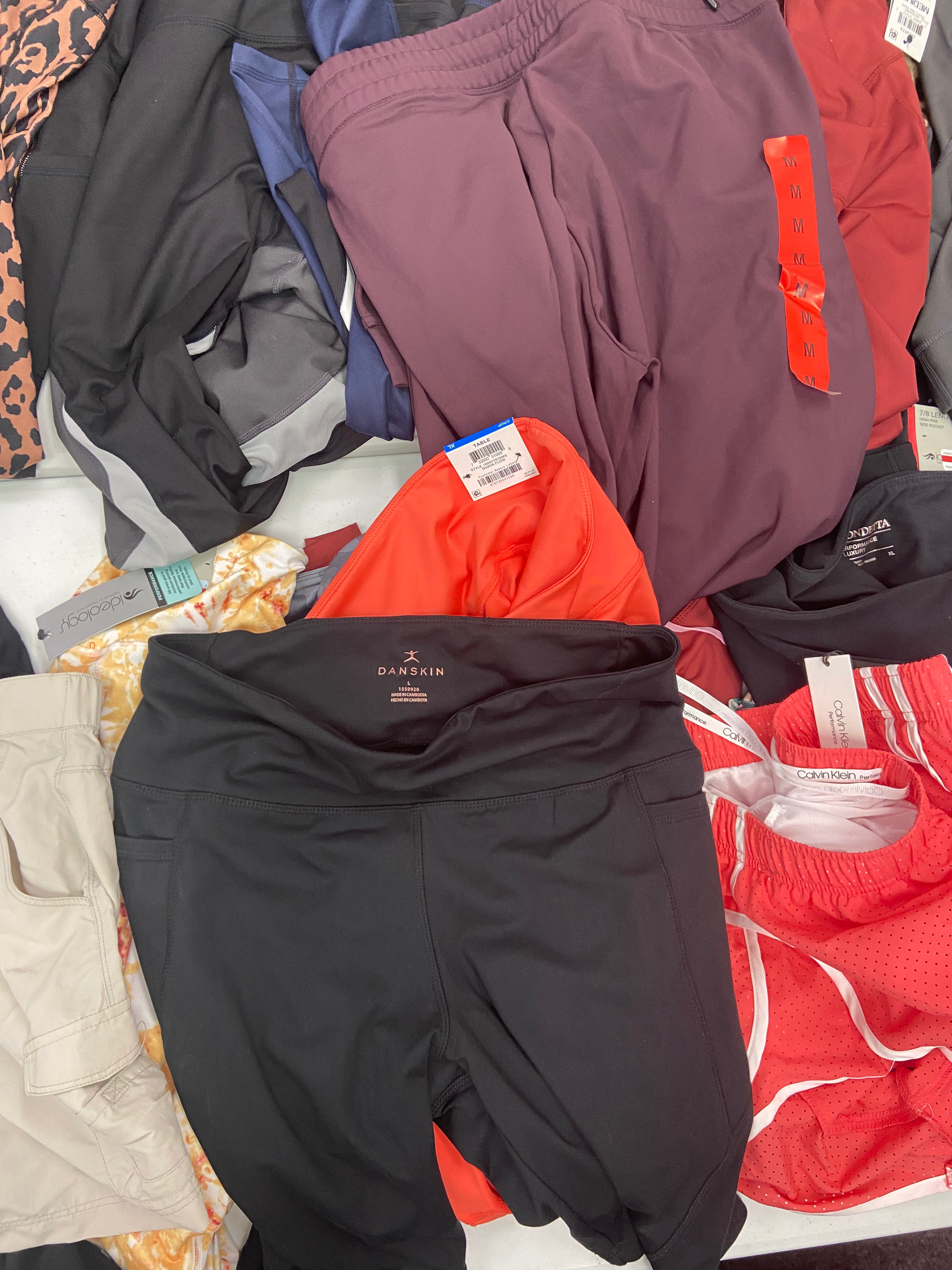 Women's Clothing Activewear Wholesale Lot, ADIDAS, CALVIN KLEIN, NIKE, DANSKIN, MONDETTA and more, 22 items, Shelf Pulls, MSRP $811