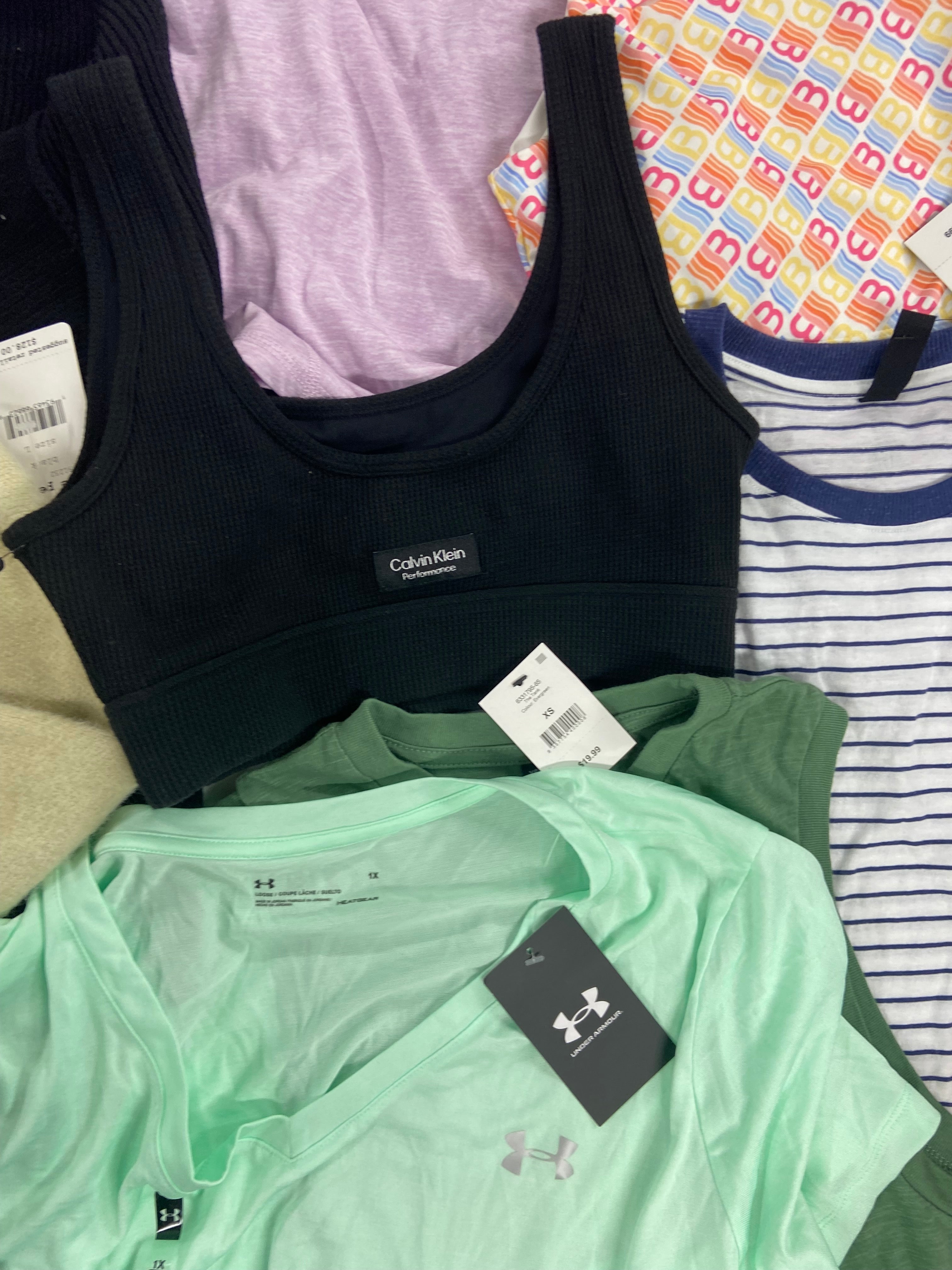 Women's Clothing Assorted Wholesale Lot, FREE PEOPLE, CALVIN KLEIN, NIKE, UNDER ARMOUR, COTTON ON and Others, 14 items, Shelf Pulls, MSRP $536