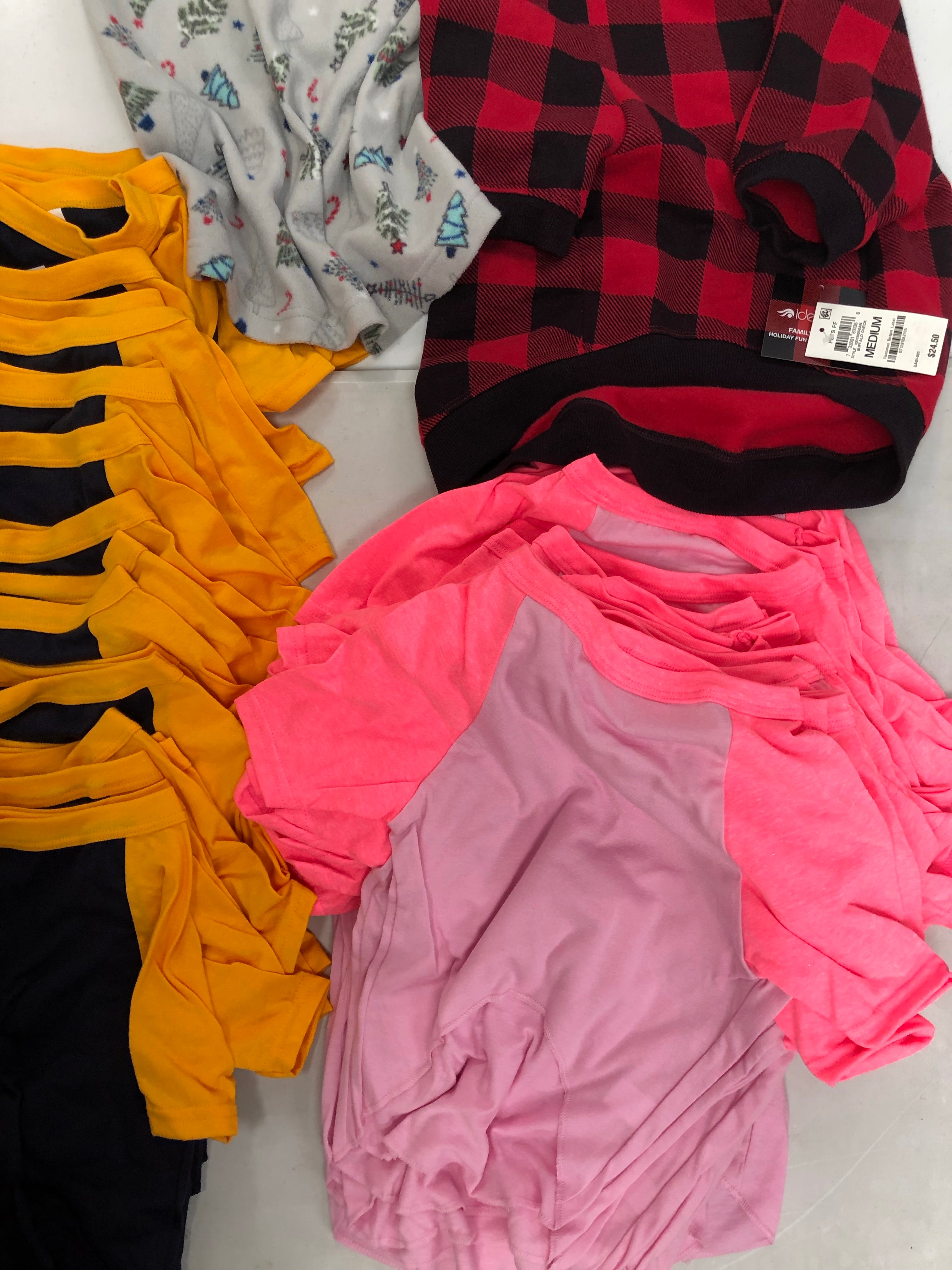 Dog's Clothing Wholesale Lot, AMERICAN APPAREL, FAMILY PJ and more, 52 items, Shelf Pulls, MSRP $655