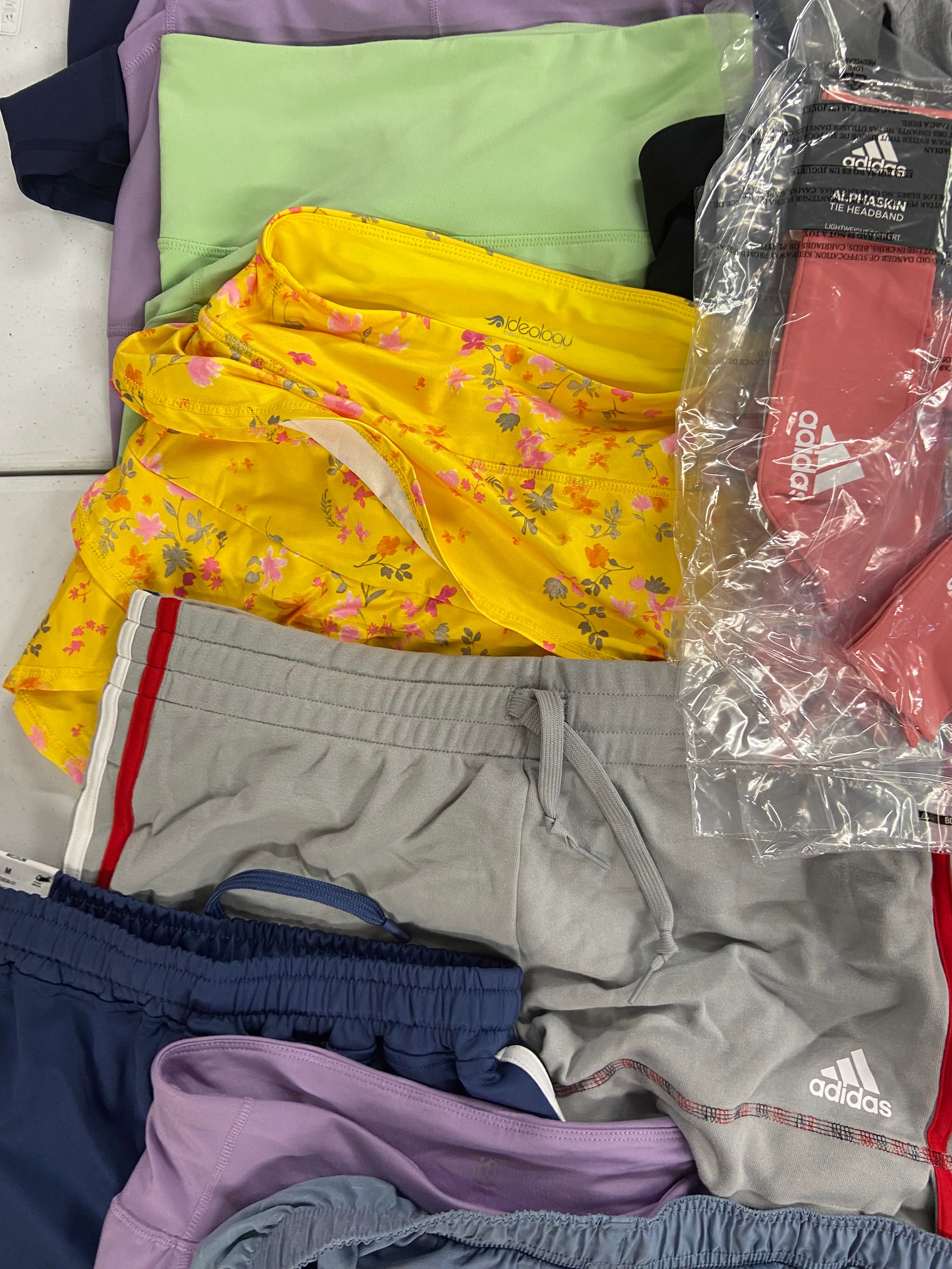 Women's Clothing Athletic Shorts Wholesale Lot, ADIDAS, NIKE, COTTON ON, DANSKIN and more, 23 items, Shelf Pulls, MSRP $609