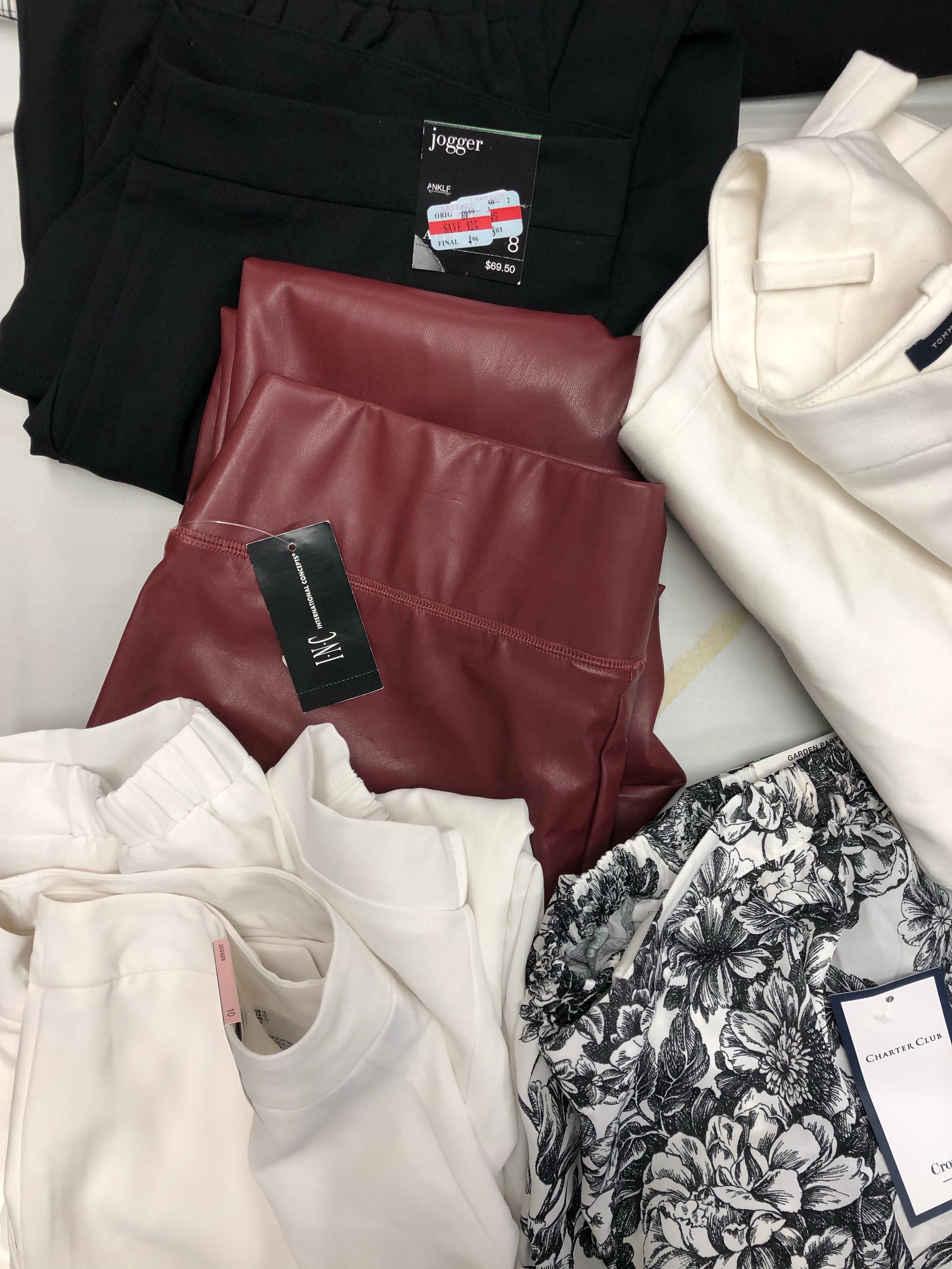 Women's Clothing Bottom Pants Wholesale Lot, LAUREN RALPH LAUREN, TOMMY HILFIGER, CALVIN KLEIN, DKNY, EILEEN FISHER, INC and more, 18 Units, Shelf Pulls, MSRP $1,347