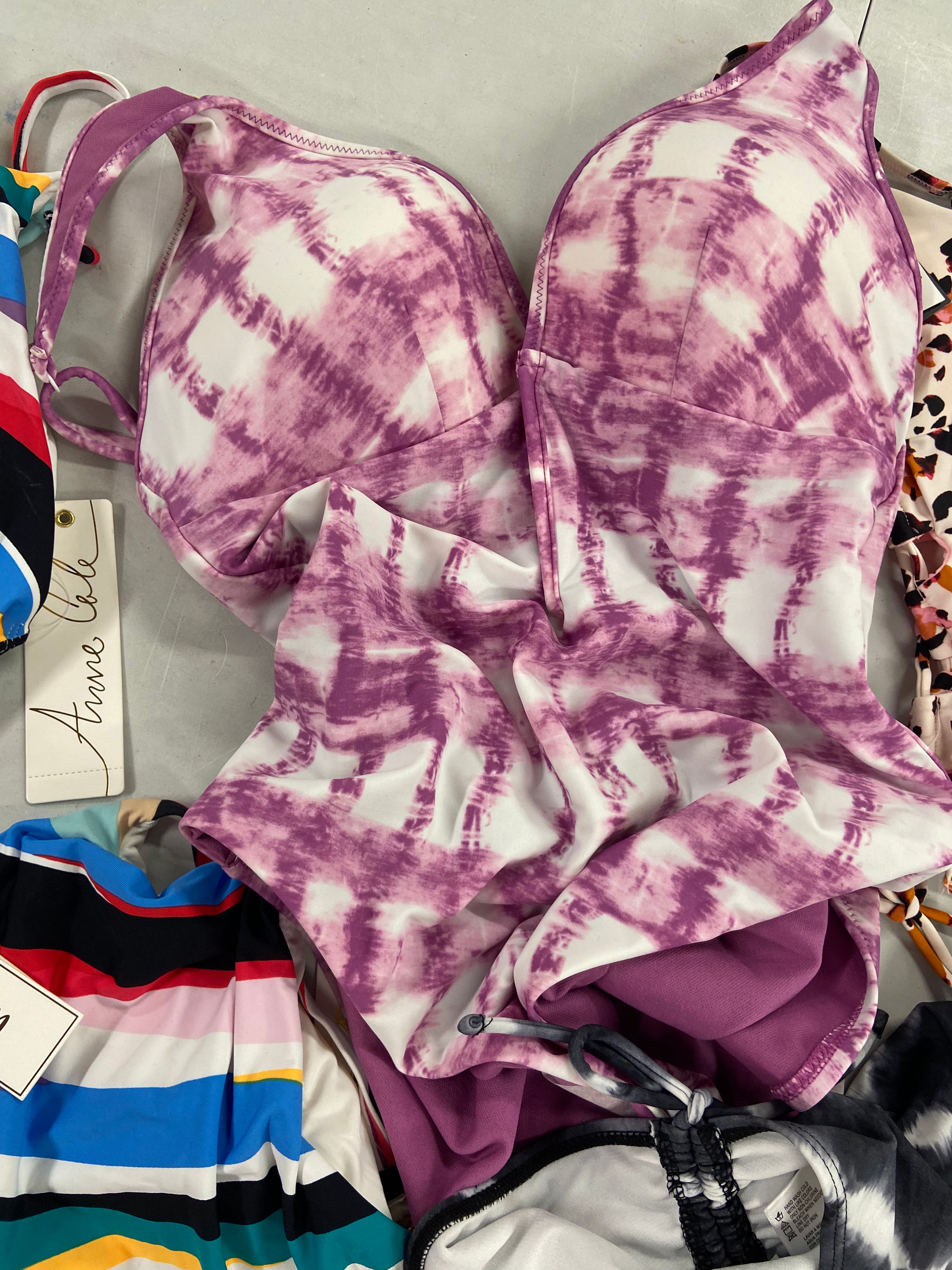 Women's Swimwear & Others Wholesale Lot, NIKE, ANNE COLE, HULA HONEY, CALIFORNIA WAVES, VINCE CAMUTO and more,  21 items, Shelf Pulls, MSRP $1,025