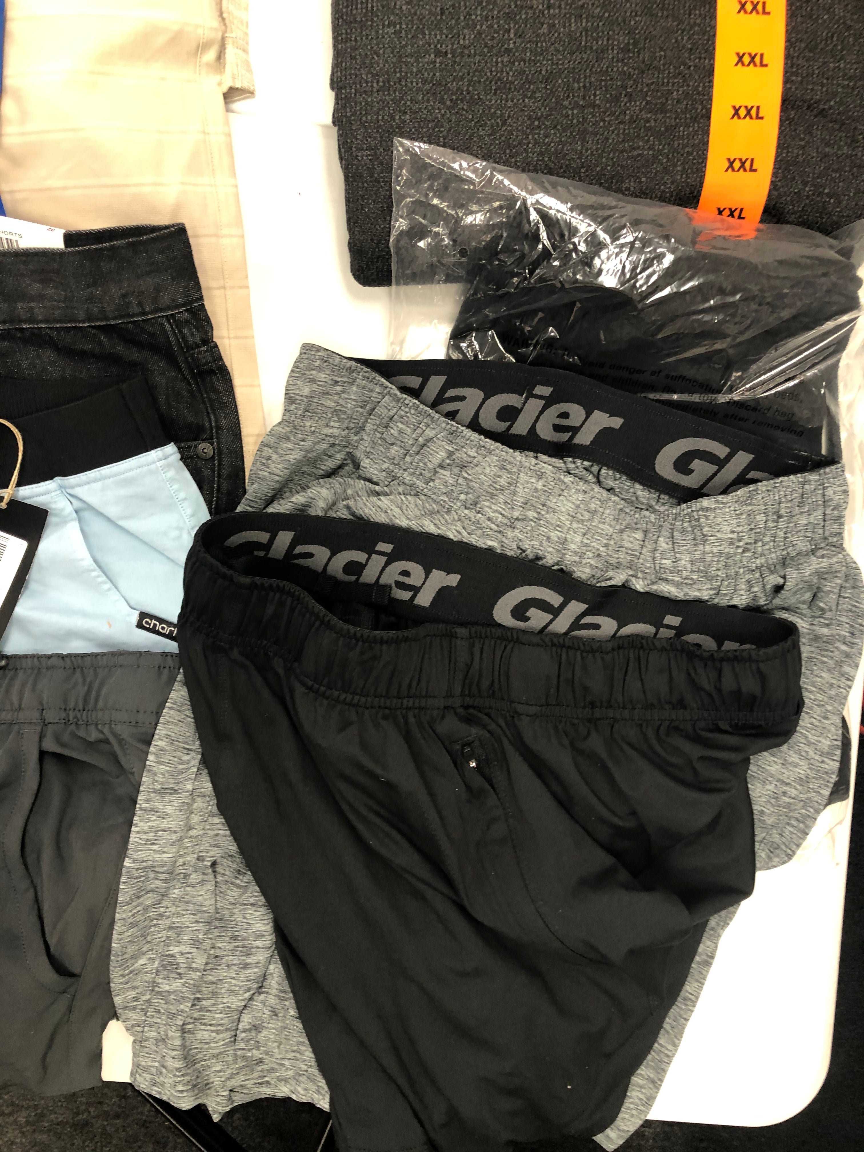 Men's Clothing Shorts and more, Wholesale Lot, HAWAIIAN ISLAND CREATIONS, 32 DEGREES, GERRY, BALANCE COLLECTION, PHILHOBAR DESIGN and more, 15 items, Shelf Pulls, MSRP $596