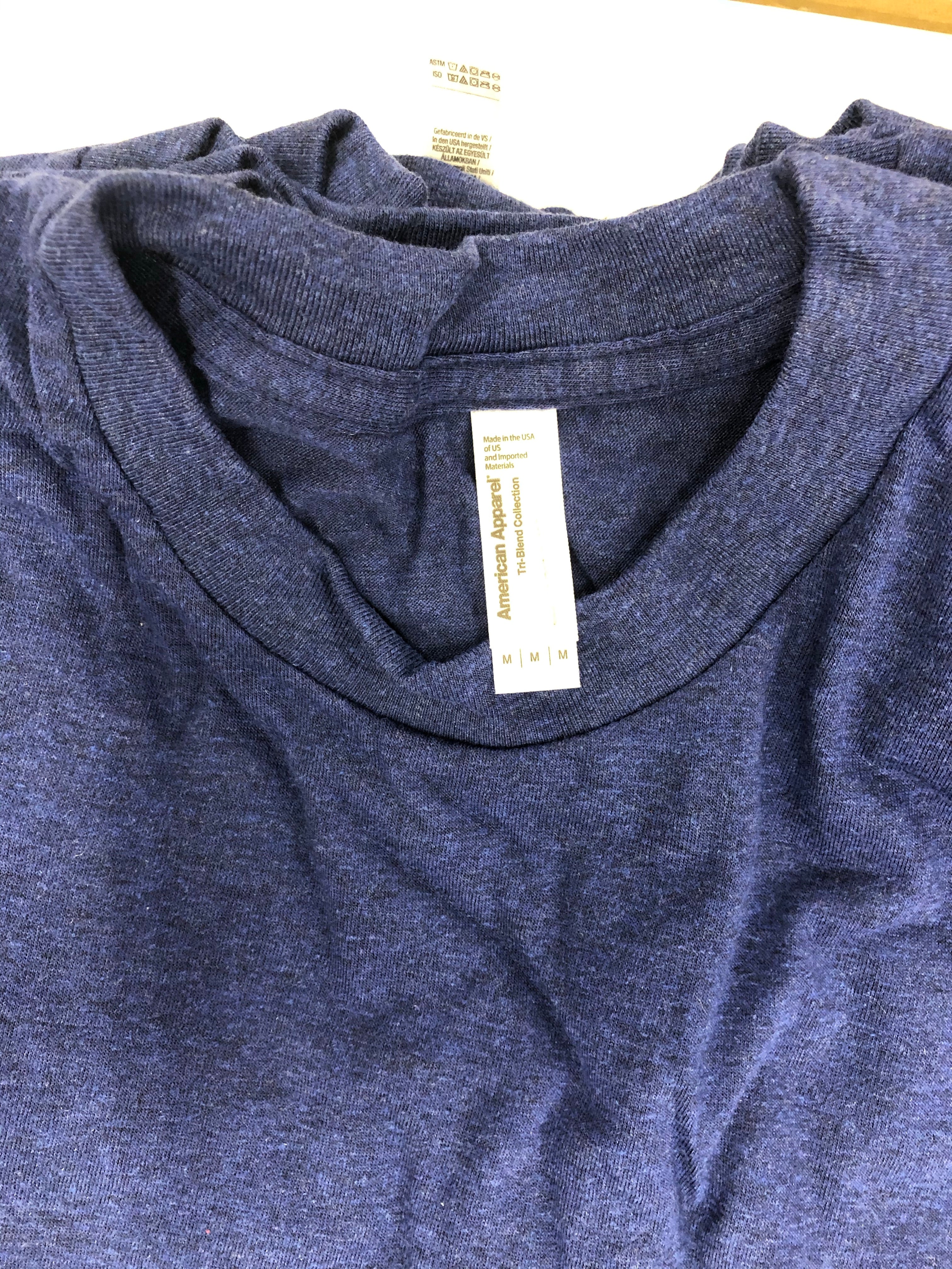 Men's Clothing Tops Short Sleeves Wholesale Lot, AMERICAN APPAREL ONLY, 42 Items, Shelf Pulls, MSRP $672