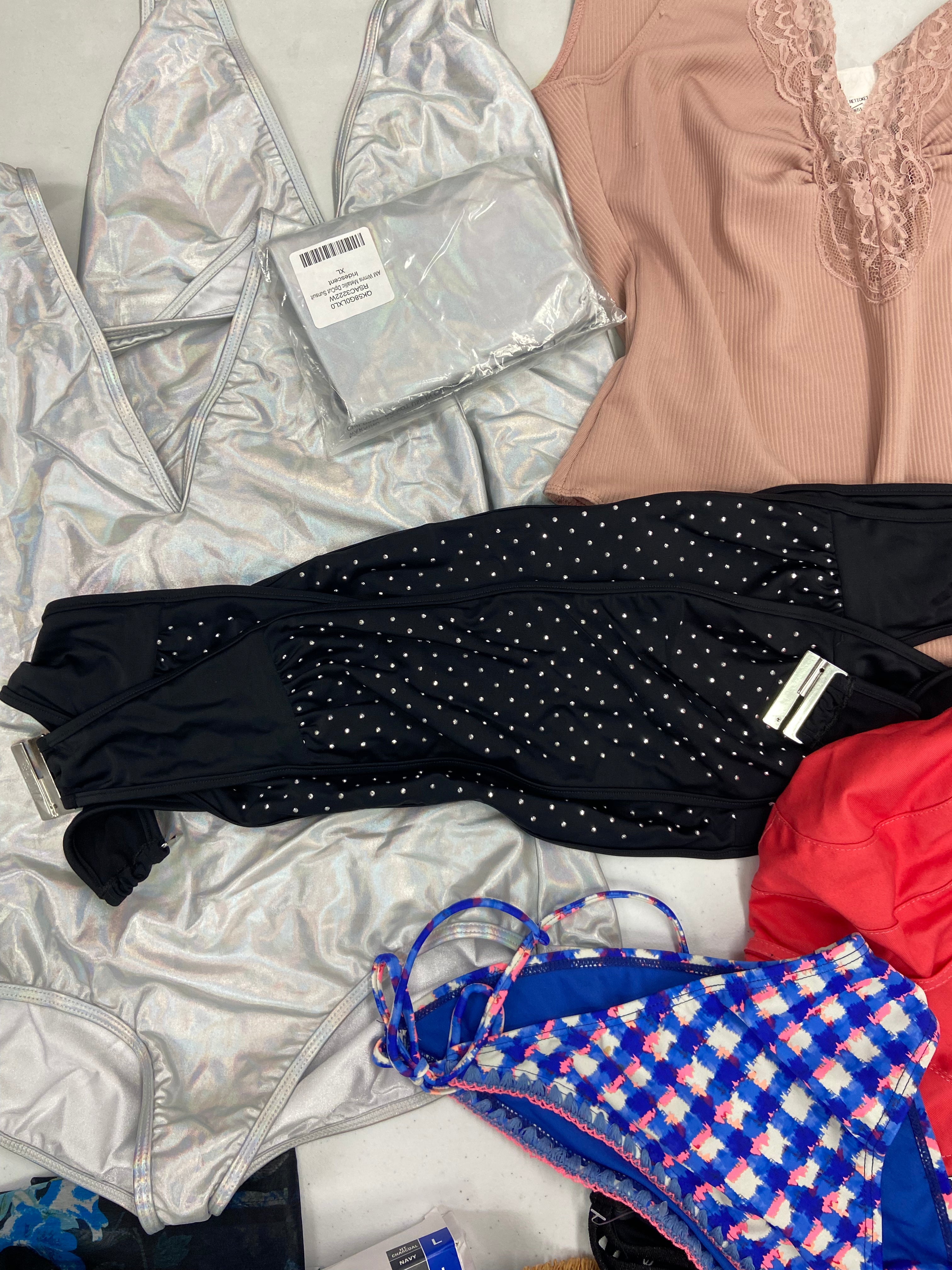 Women's Swimwear, Hats, Bodysuits and Others Wholesale Lot, RACHEL ROY, SPLENDID, ZADIG & VOLTAIRE, BEBE, DELAFINO and more, 35 items, Shelf Pulls, MSRP $1,322