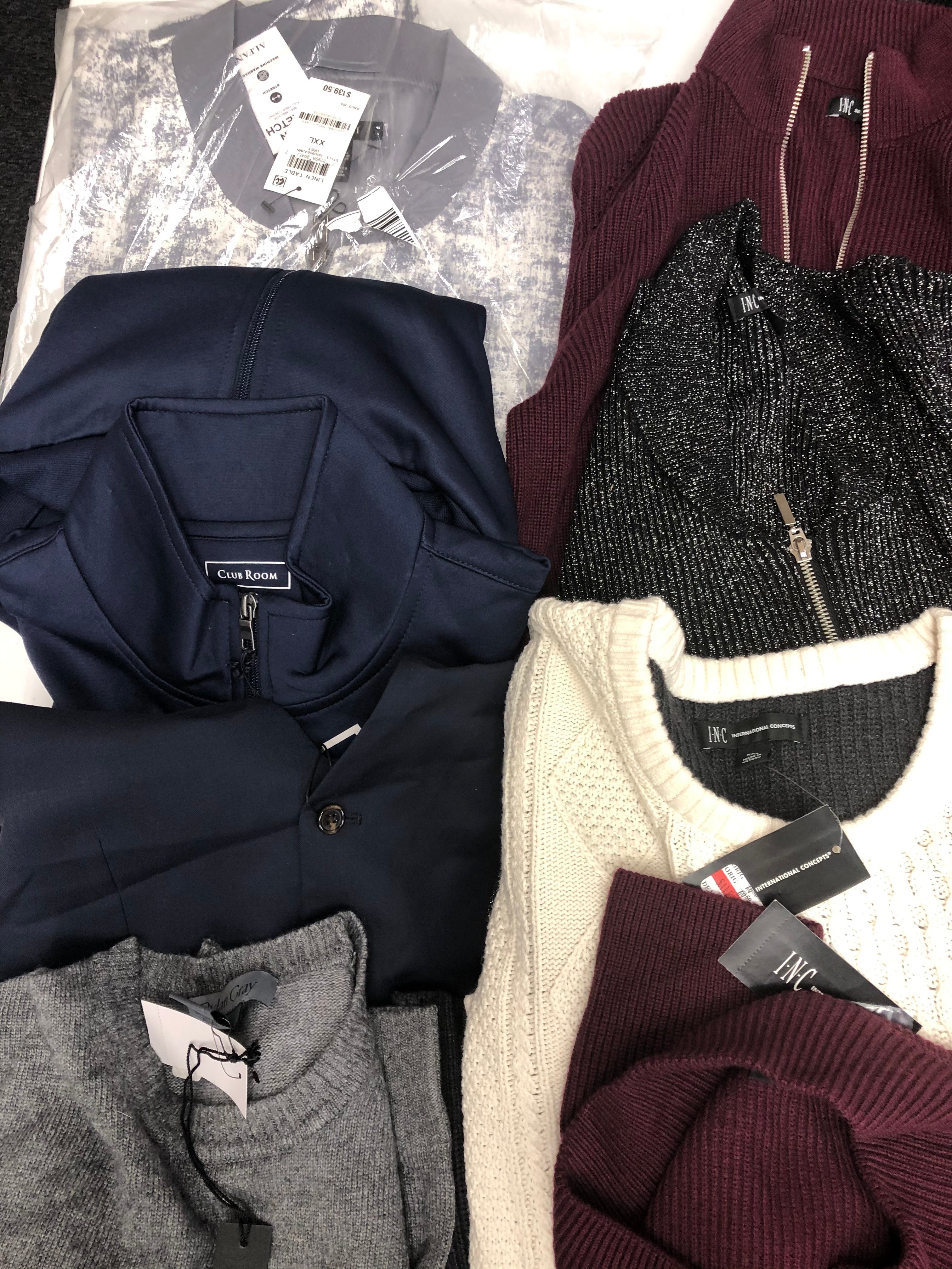 Men's Clothing Assorted Wholesale Lot, POLO RALPH LAUREN, UNDER ARMOUR, CALVIN KLEIN, LEVI'S, ALFANI and more 26 Units, Shelf Pulls, MSRP 2,274