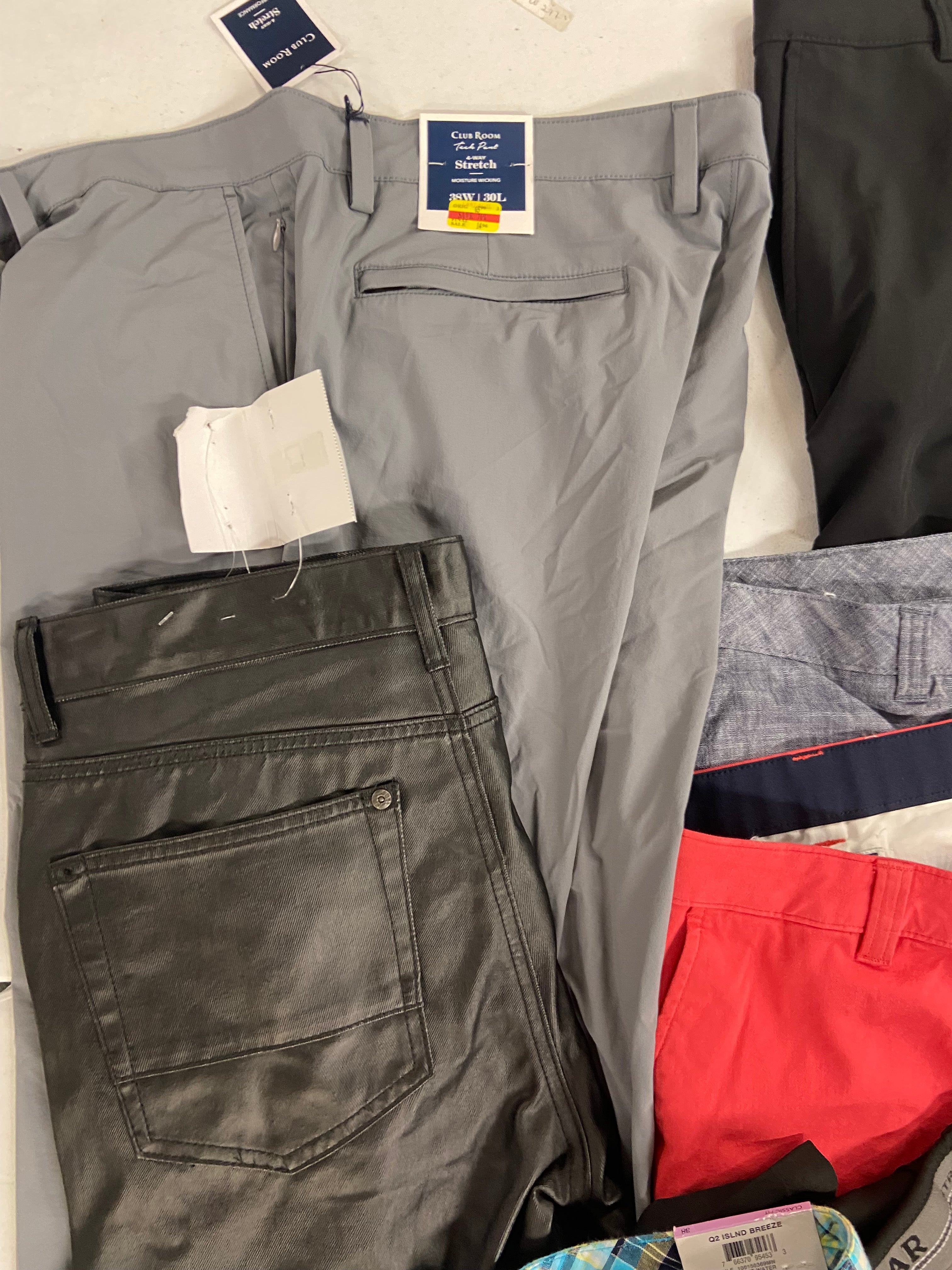 Men's Clothing Shorts & Pants Wholesale Lot, HAGGAR, CLUB ROOM, INC 10 items, Shelf Pulls, MSRP $577
