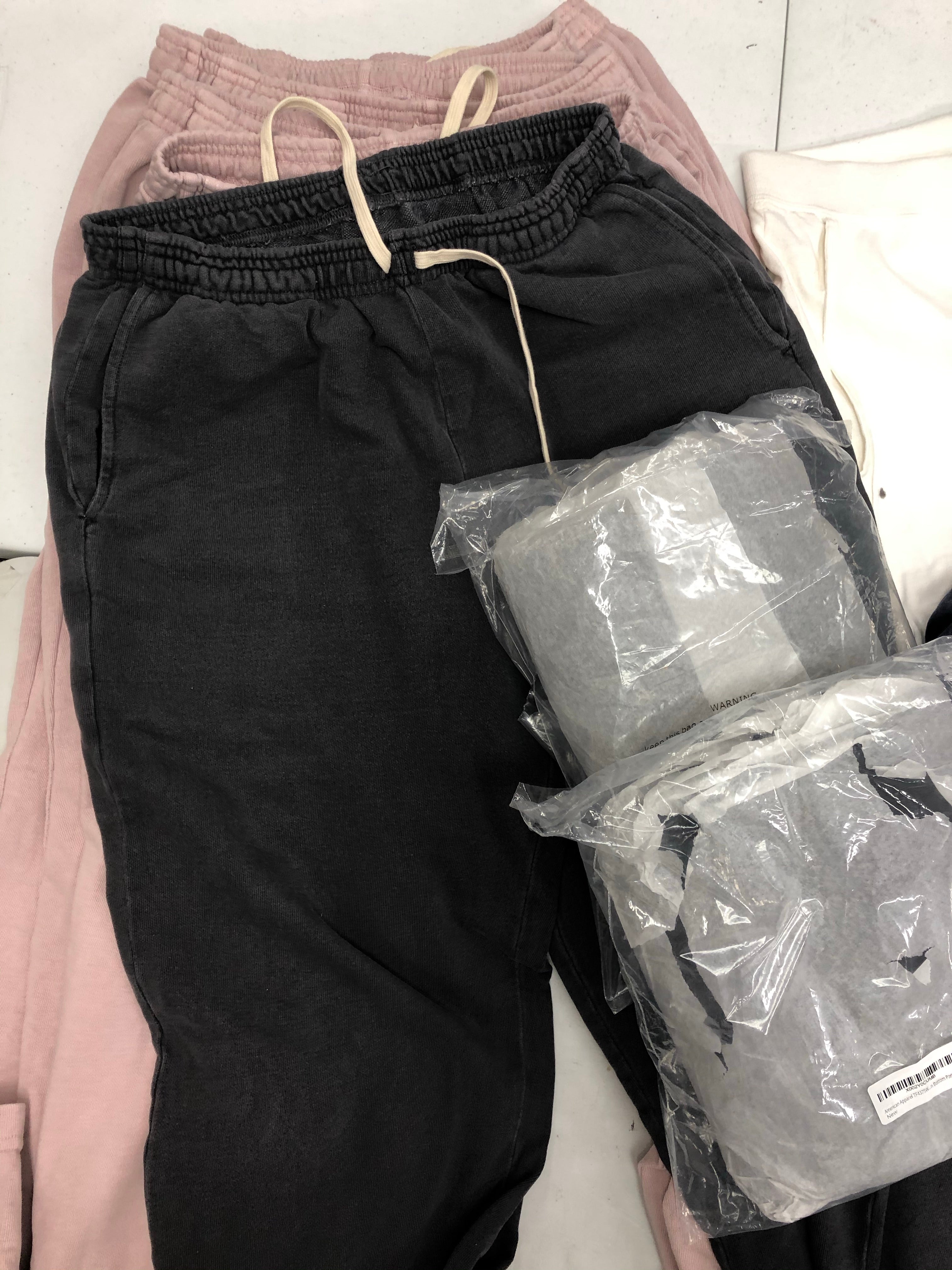 Men's Clothing Bottoms Pants Wholesale Lot, AMERICAN APPAREL ONLY, 13 Items, Shelf Pulls, MSRP $555