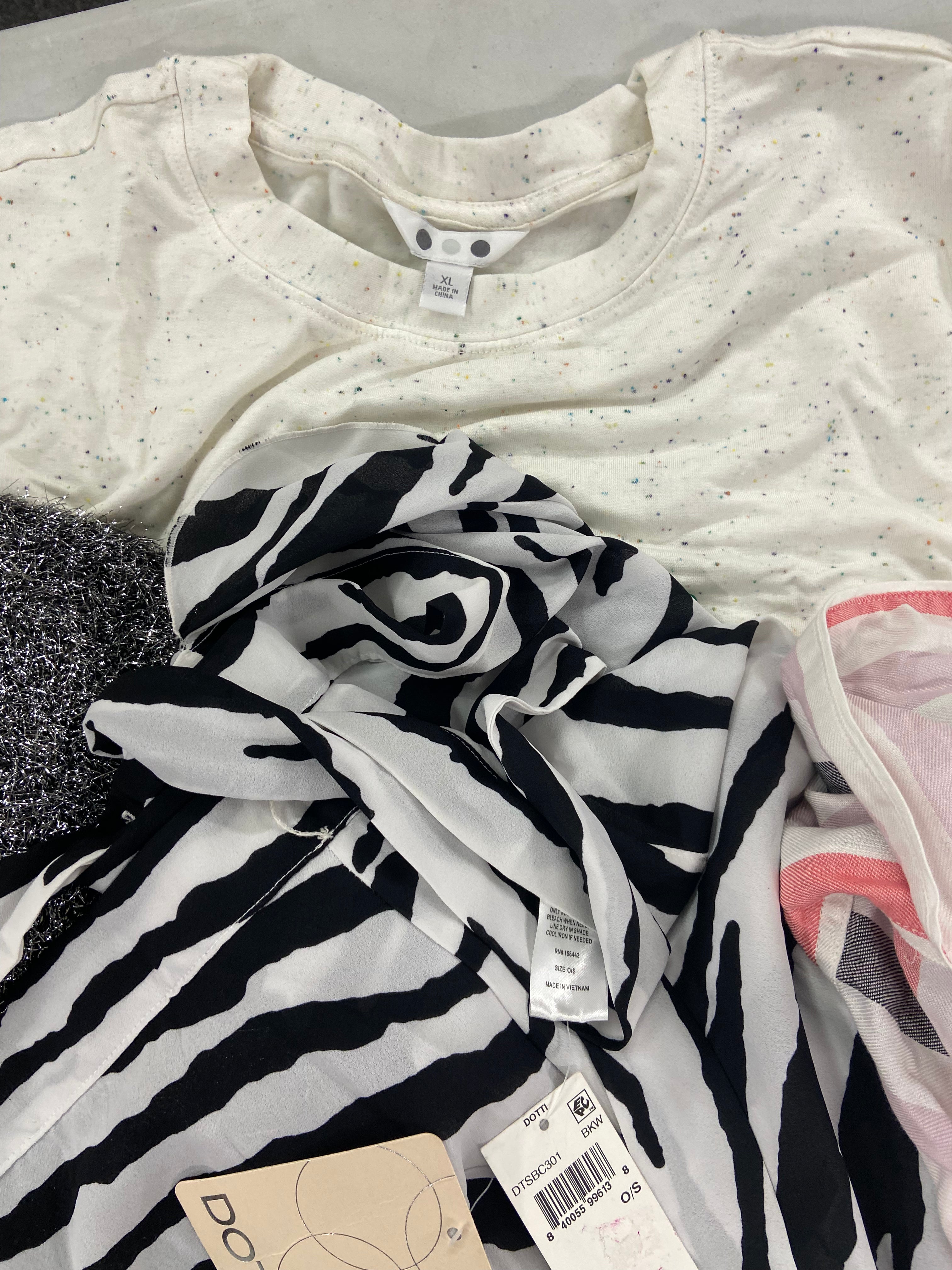 Women's Clothing Tops Wholesale Lot, LUCKY BRAND, CALVIN KLEIN, FREE PEOPLE, THREE DOTS, CHASER, SAGE, INC and more, 17 items, Shelf Pulls, MSRP $949