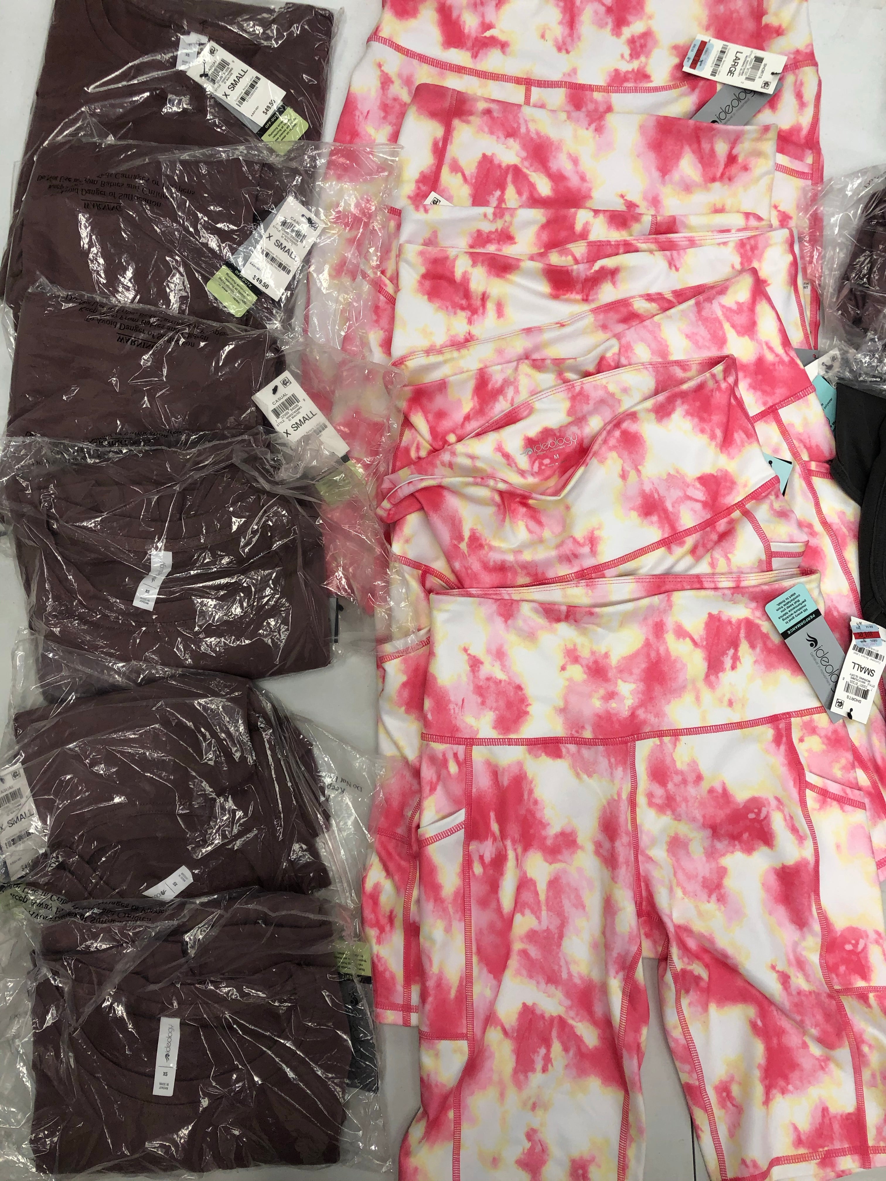 Women's Clothing Assorted Activewear Wholesale Lot, AMERICAN APPAREL and IDEOLOGY, 19 items, Shelf Pulls, MSRP $715