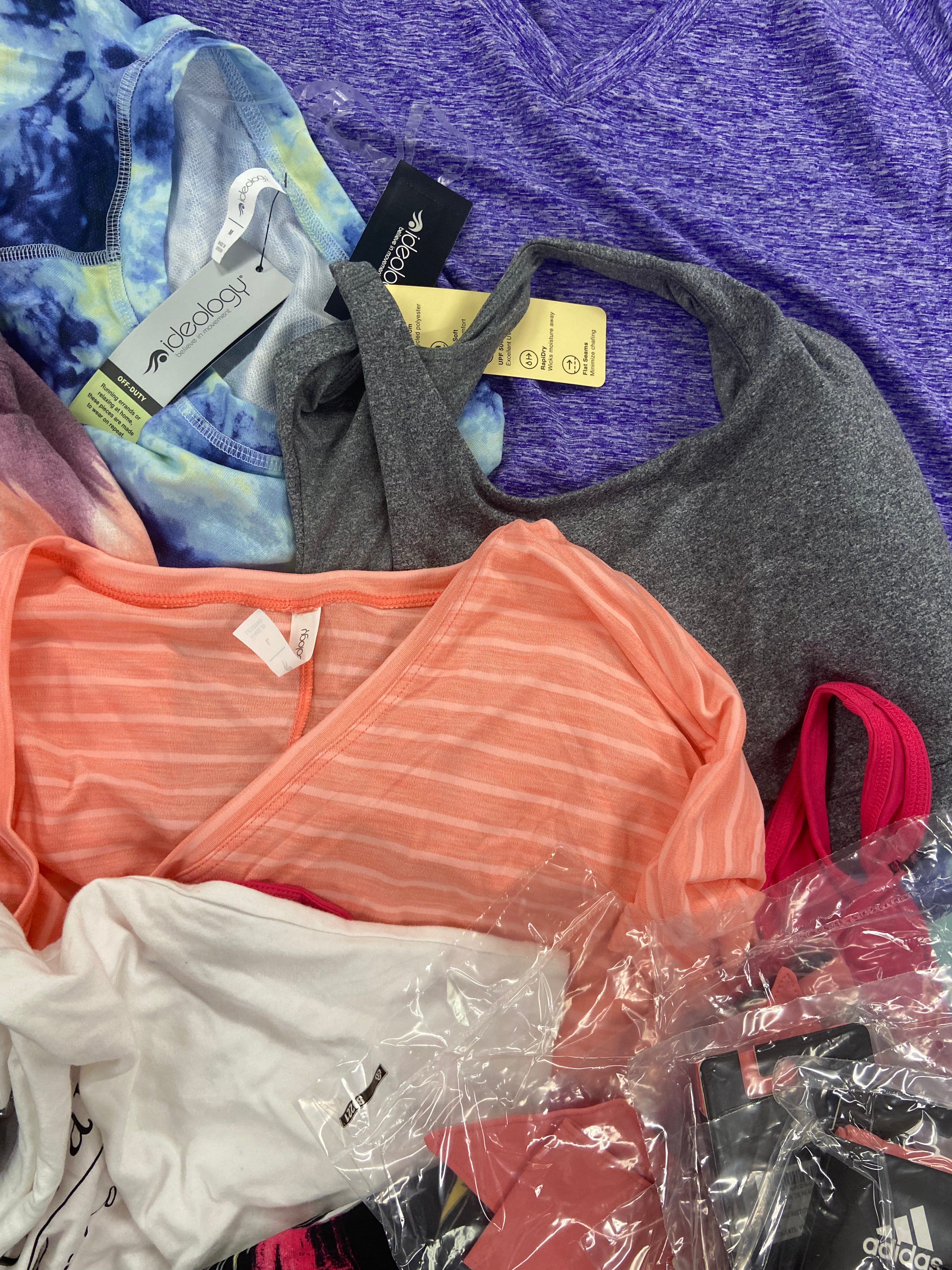 Women's Clothing Assorted Wholesale Lot, VINCE CAMUTO, ADIDAS, SANCTUARY, IDEOLOGY, REALTREE and more, 30 items, Shelf Pulls, MSRP $974