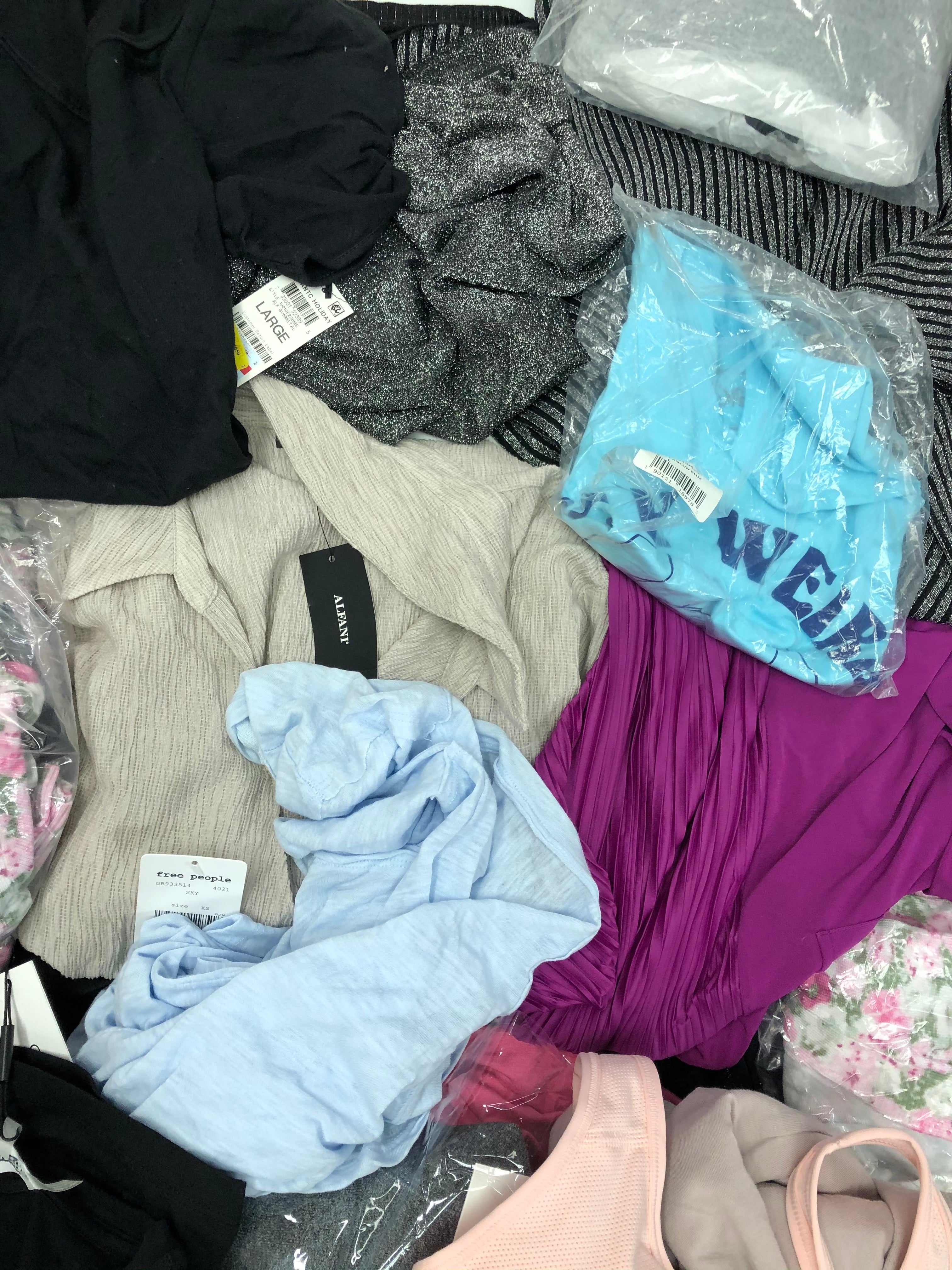 Women's Clothing Tops Wholesale Lot, NIKE, CALVIN KLEIN, ADIDAS, FREE PEOPLE and more, 37 Units, Shelf Pulls, MSRP $2,136