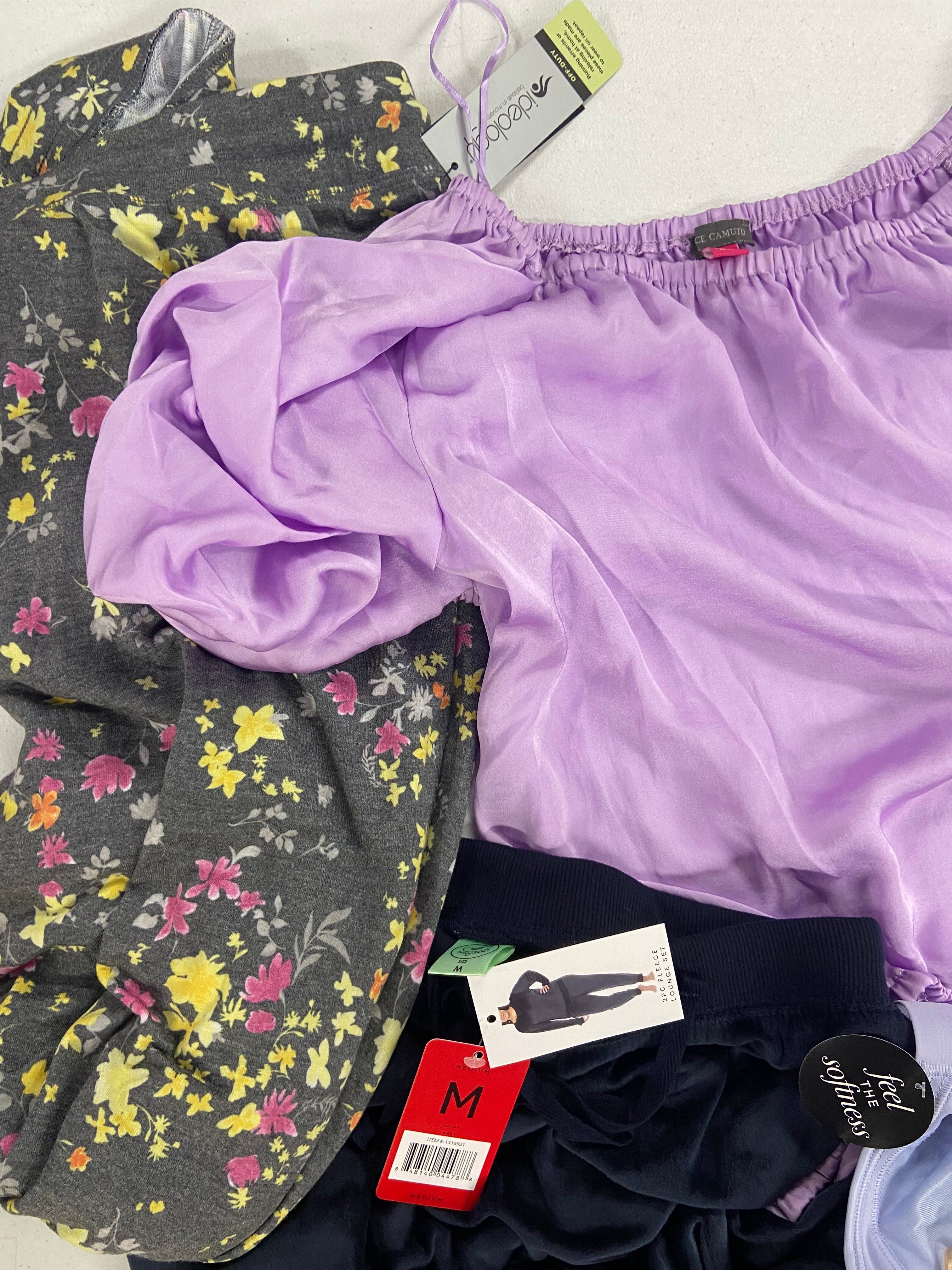 Women's Clothing Assorted Wholesale Lot, ADIDAS, VINCE CAMUTO, FREE PEOPLE, AMERICAN APPAREL, BALI, WACOAL, FELINA and more, 17 items, Shelf Pulls, MSRP $630