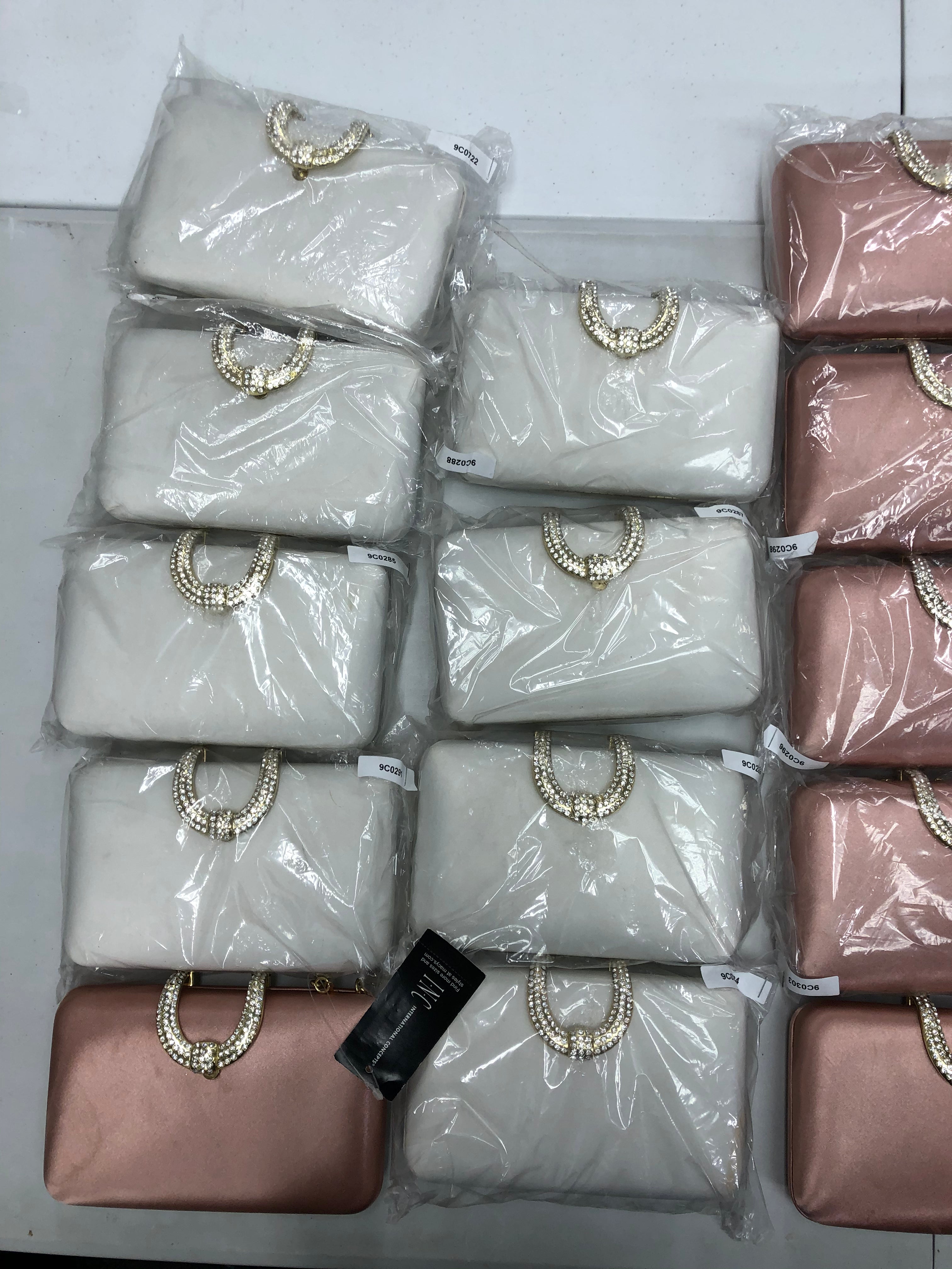 Women's INC Clutch Wholesale Lot, 22 items, Customer Returns, MSRP $1,749