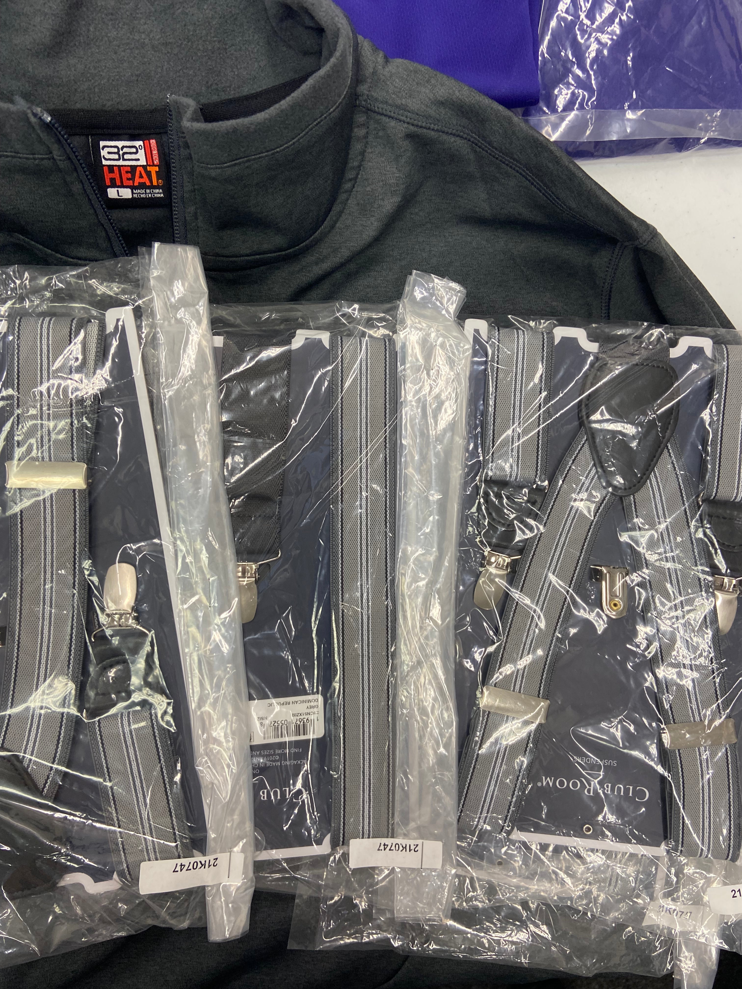 Men's Clothing Tops & Others Wholesale Lot, ADIDAS, CLUB ROOM, CATERPILLAR, MONDETTA, RUGGED, 32 DEGREE  and more, 16 items, Shelf Pulls, MSRP $876