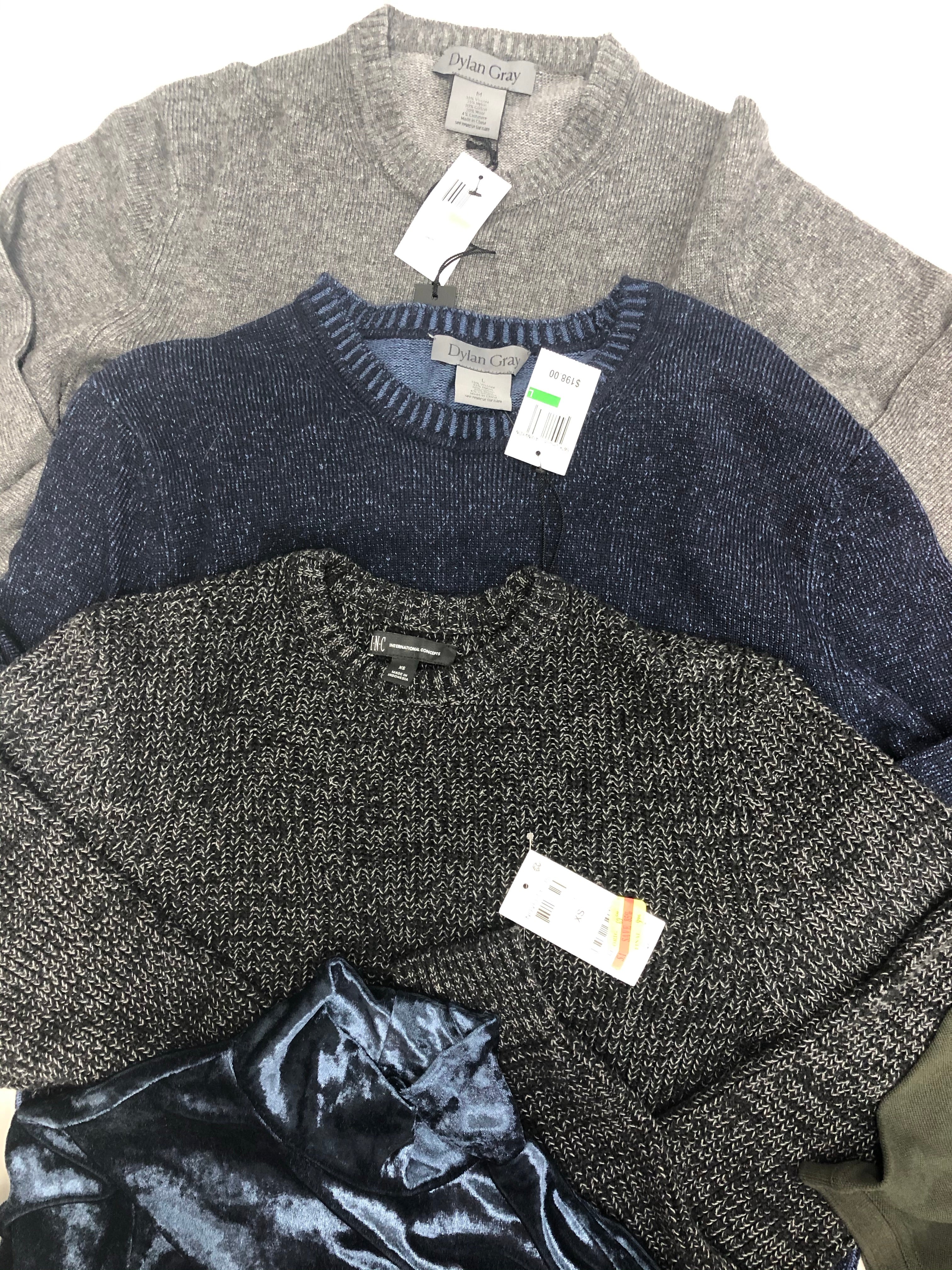 Men's Clothing Top Wholesale Lot, Barbour , Dylan Gray, INC, and more, 9 Units, Shelf Pulls, MSRP $855.49