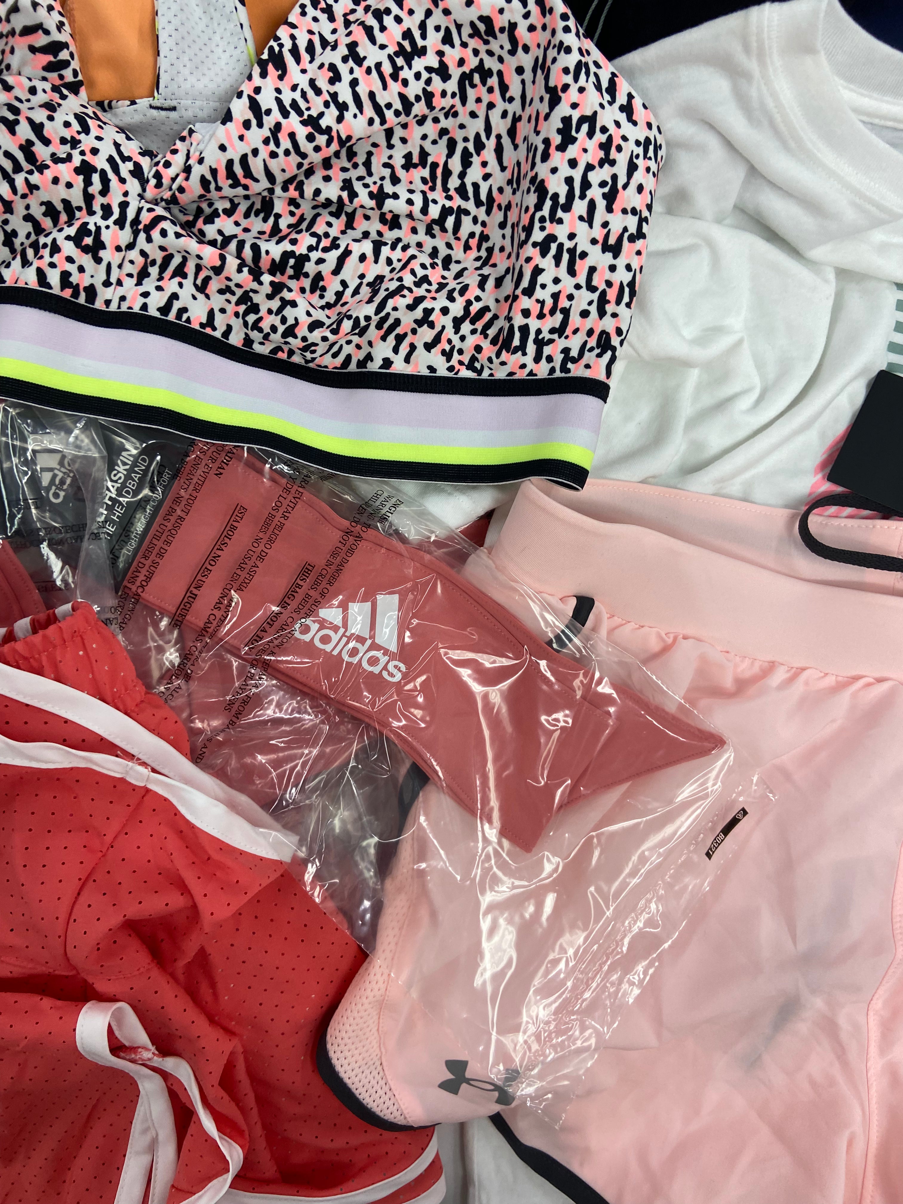 Women's Clothing Activewear Wholesale Lot, UNDER ARMOUR, ADIDAS, DKNY, CALVIN KLEIN and more, 38 items, Shelf Pulls, MSRP $1,051
