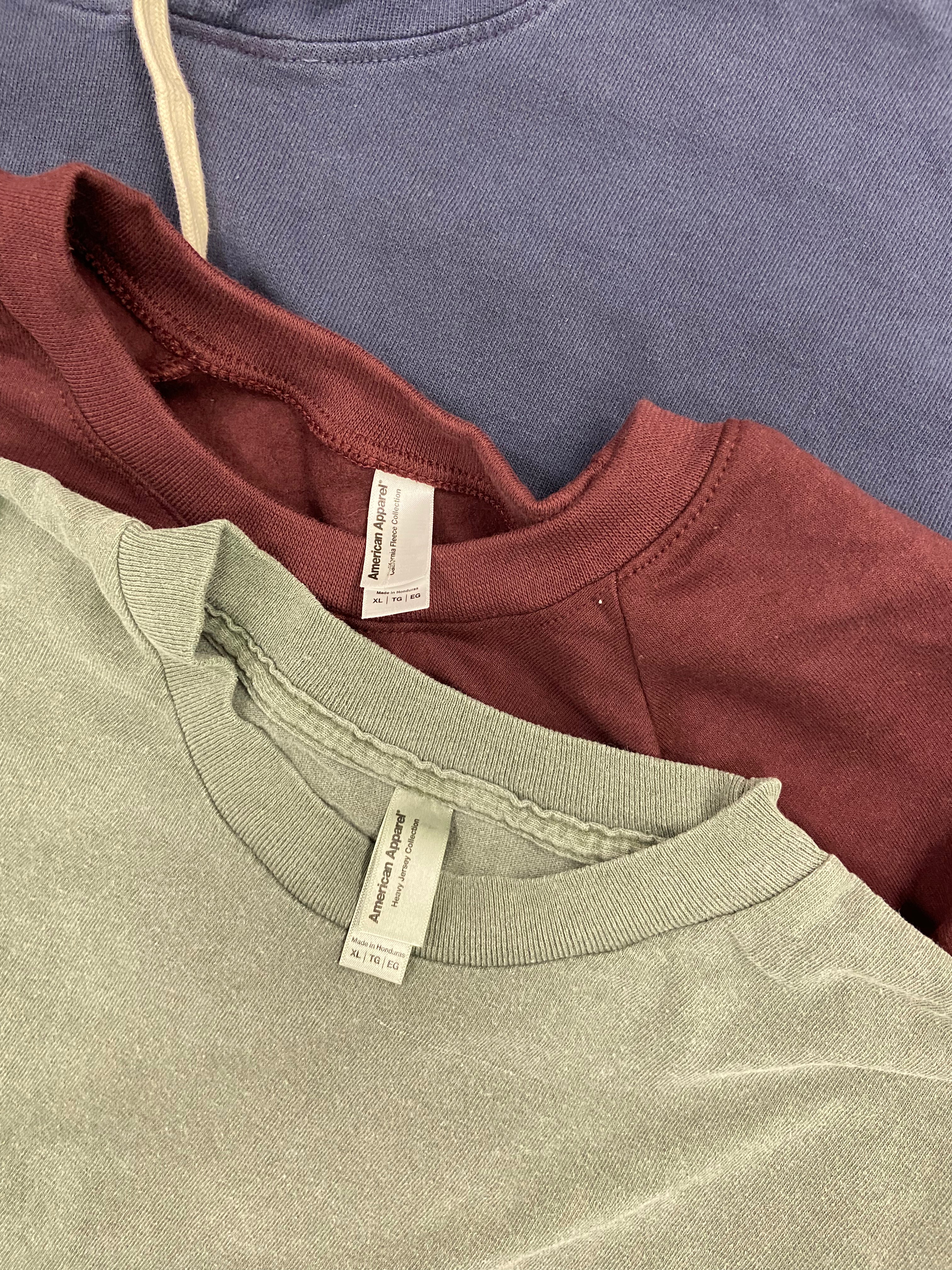 Men's Clothing Sweater and Other Tops Wholesale Lot, BANANA REPUBLIC, ADIDAS, CALVIN KLEIN, AMERICAN APPAREL and more, 13 items, Shelf Pulls, MSRP $870