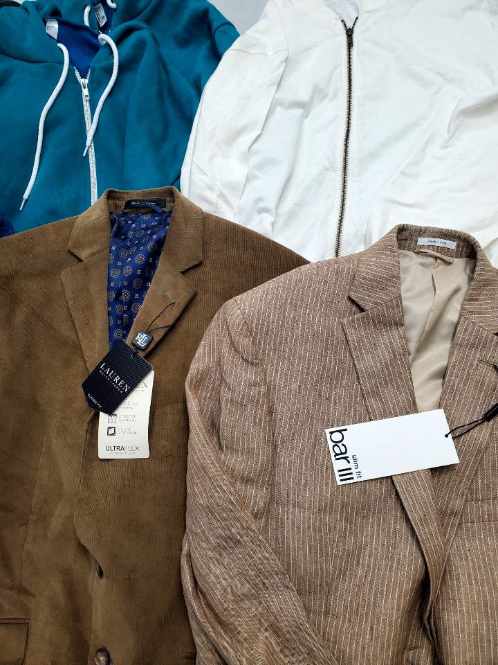 Men's Clothing ASSORTED Wholesale Lot, ALTEA, LAUREN RALPH LAUREN, AMERICAN APPAREL and more, 7 Items, Shelf Pulls, MSRP $1,761