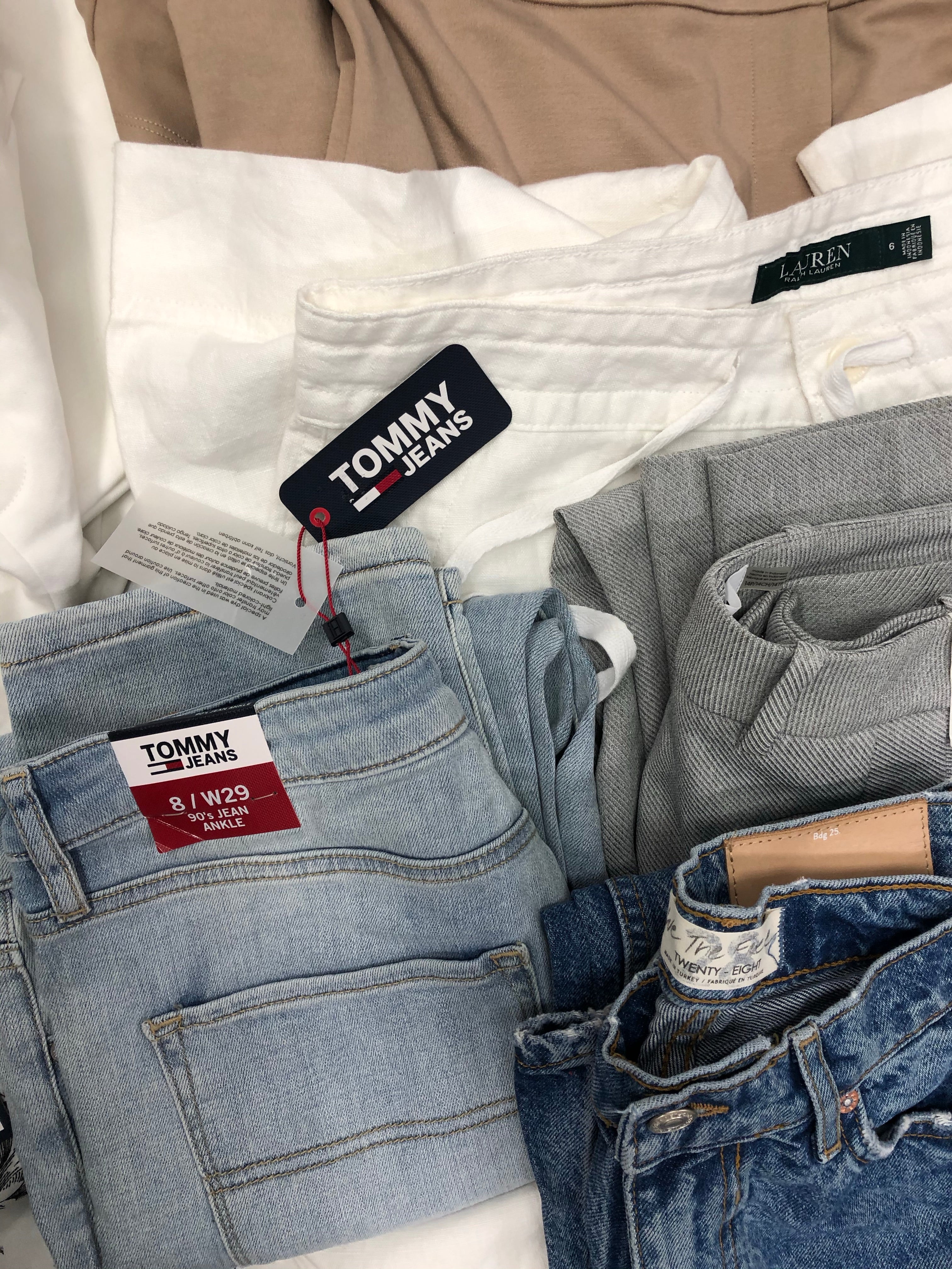 Women's Clothing Bottom Pants Wholesale Lot, LAUREN RALPH LAUREN, TOMMY HILFIGER, CALVIN KLEIN, DKNY, EILEEN FISHER, INC and more, 18 Units, Shelf Pulls, MSRP $1,347