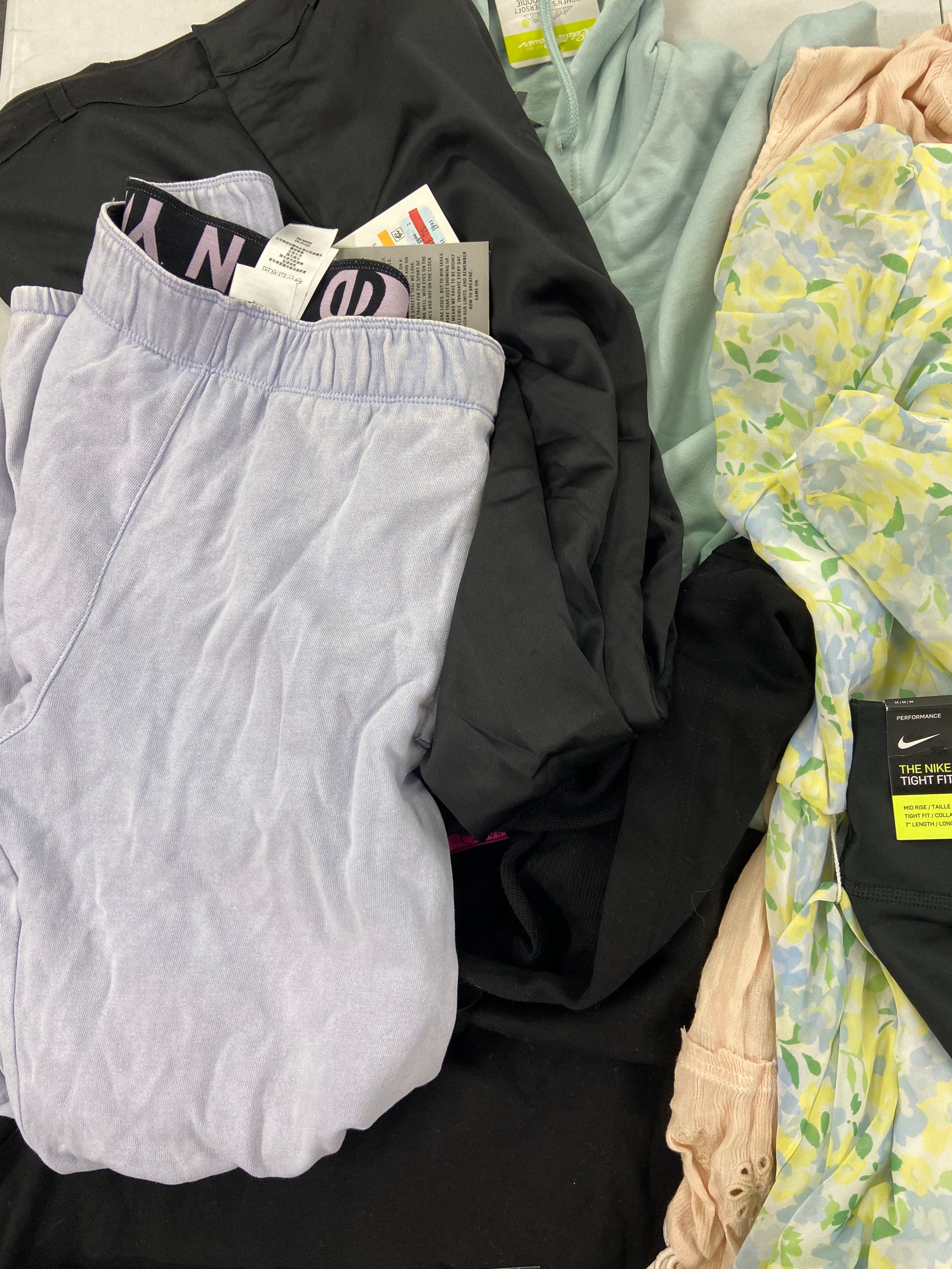 Women's Clothing Assorted Wholesale Lot, FREE PEOPLE, ADIDAS, NIKE, UNDER ARMOUR, DKNY, CALVIN KLEIN, and more, 18 items, Shelf Pulls, MSRP $1,289