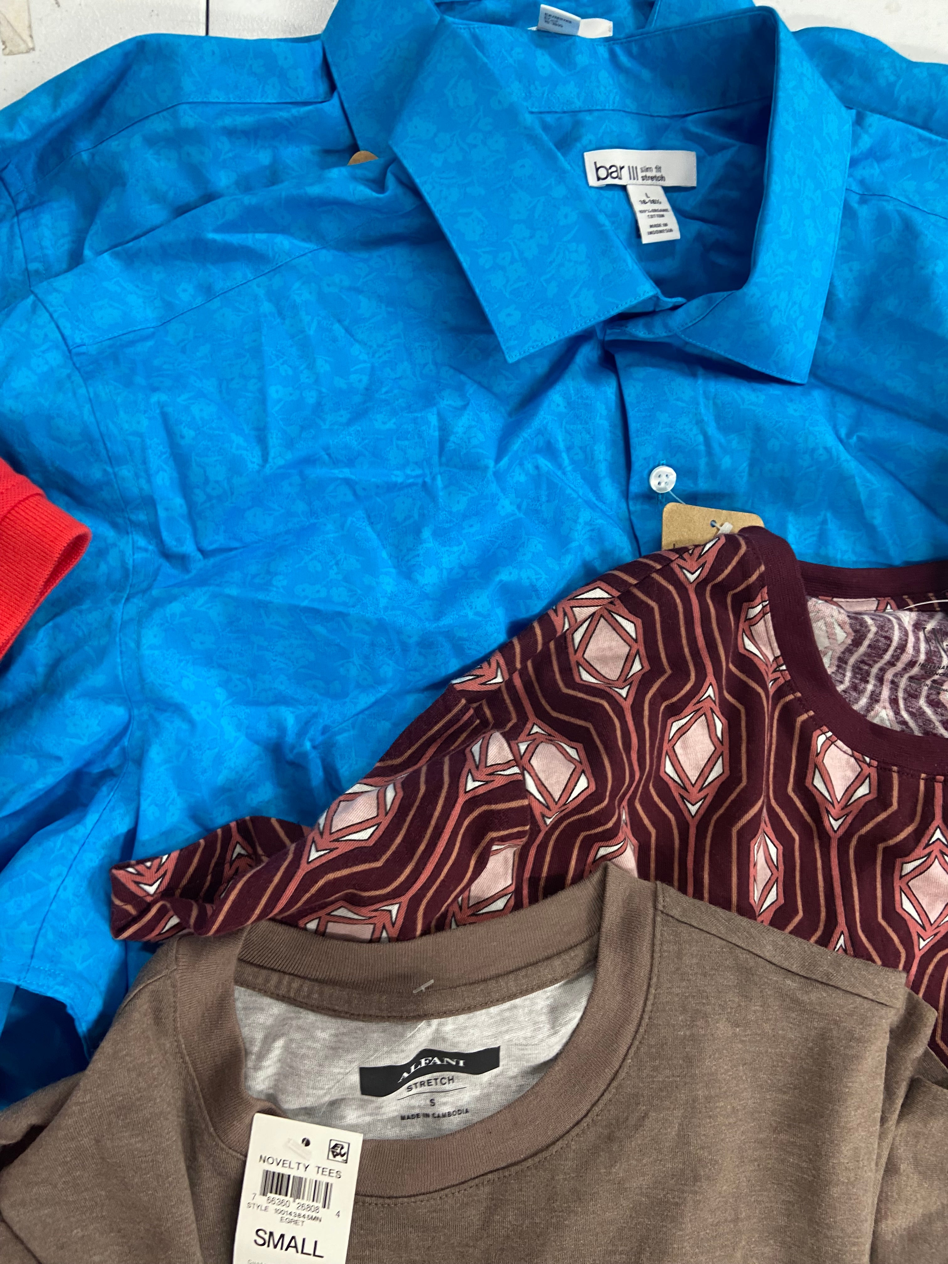 Men's Clothing Polo Shirts & Others, Wholesale Lot, ROYALTY BY MALUMA, CLUB ROOM, ALFANI and more, 16 items, Shelf Pulls, MSRP $630