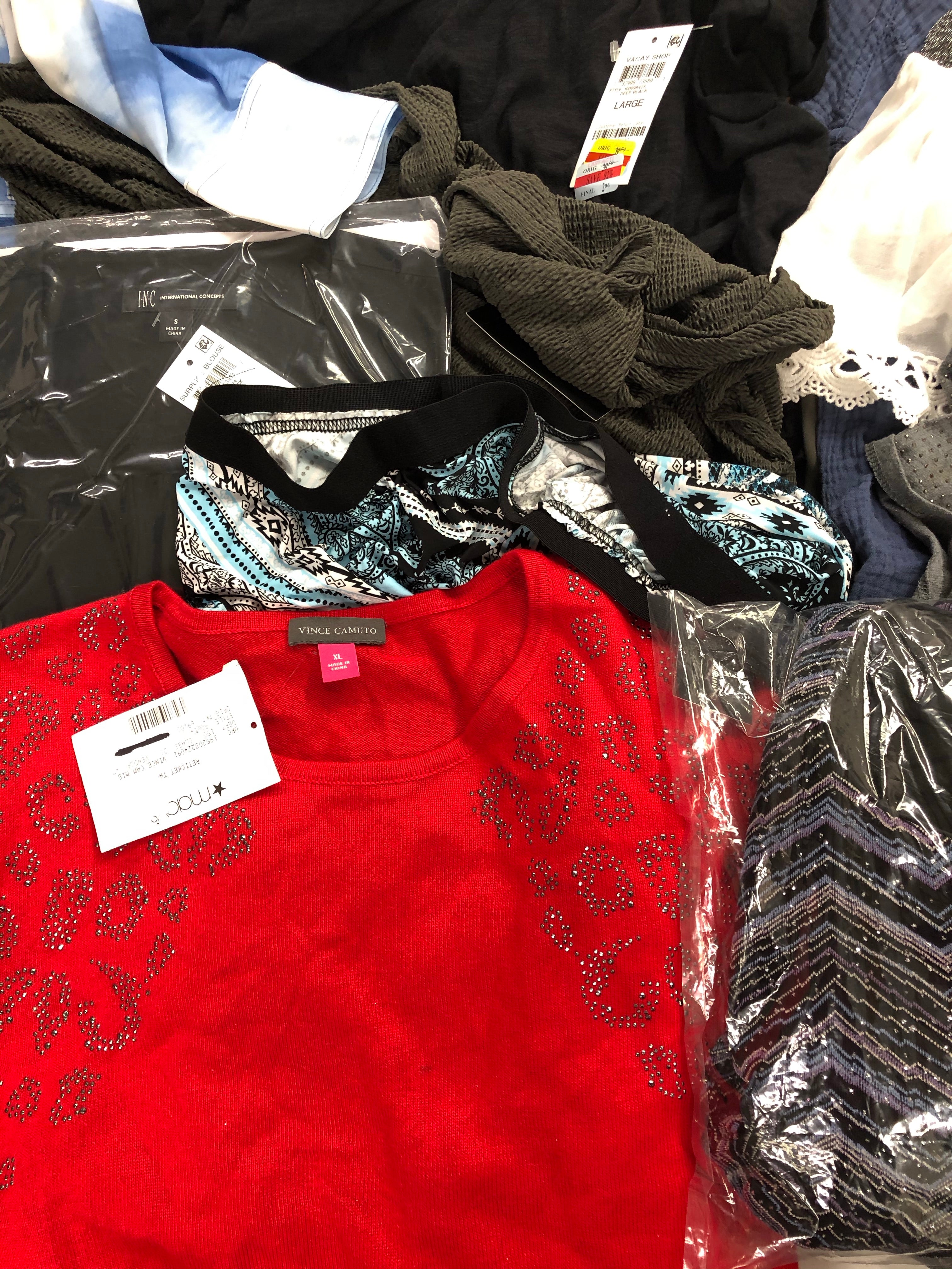 Women's Clothing Top Wholesale Lot, FREE PEOPLE, NIKE, MICHAEL KORS, VINCE CAMUTO, ALFANI and more, 23 items, Shelf Pulls, MSRP $1,532
