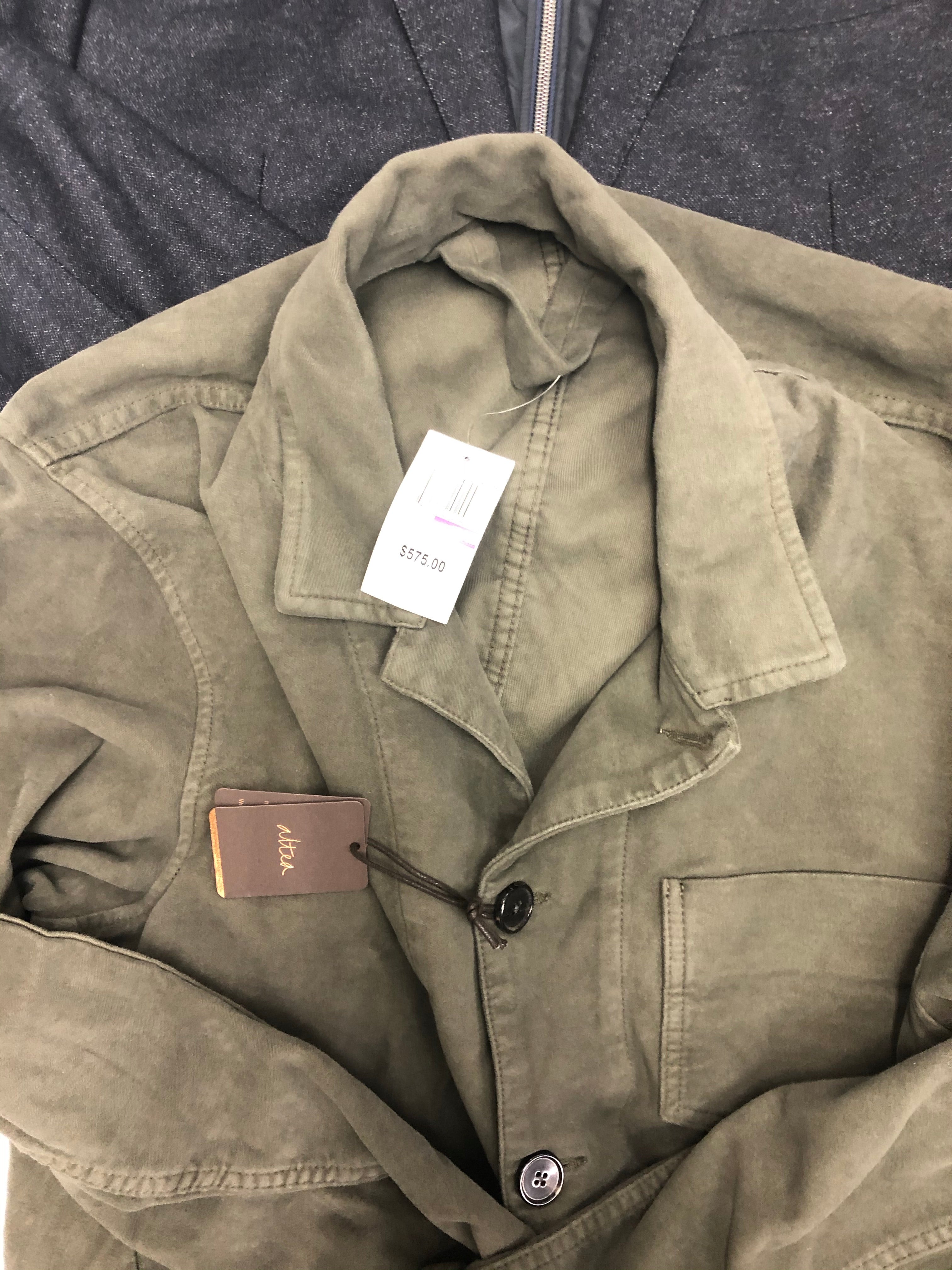 Men's Clothing Jacket Wholesale Lot, DYLAN GRAY, ALTEA, 4 Units, Shelf Pulls, MSRP $1,869