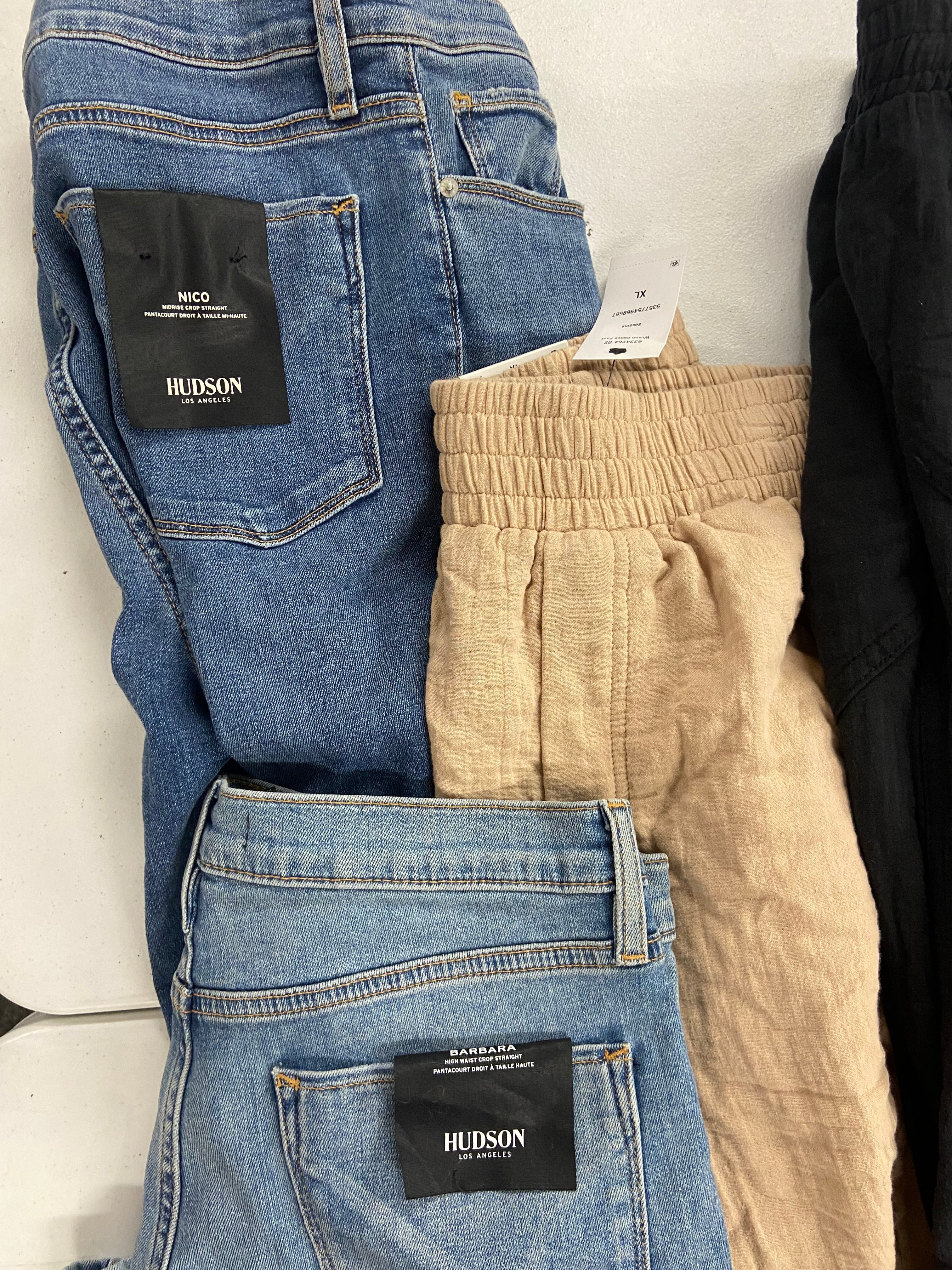 Women's Clothing Pants & Shorts Wholesale Lot, HUDSON, POLO RALPH LAUREN, COTTON ON, 10 items, Shelf Pulls, MSRP $735