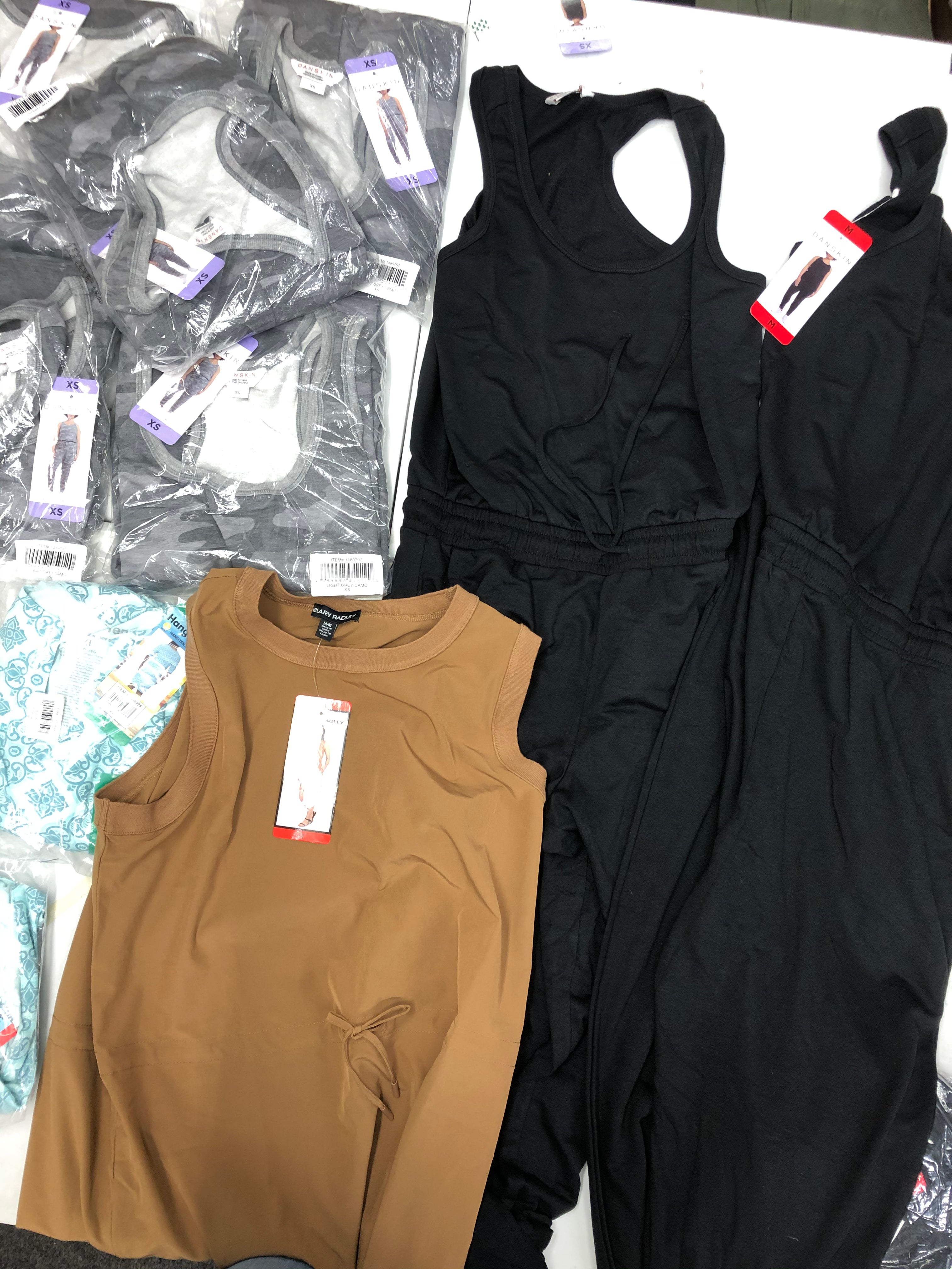 Women's Clothing Dresses, Rompers, Wholesale Lot, DANSKIN, HANG TEN, HILARY RADLEY and more, 11 items, New, MSRP $467