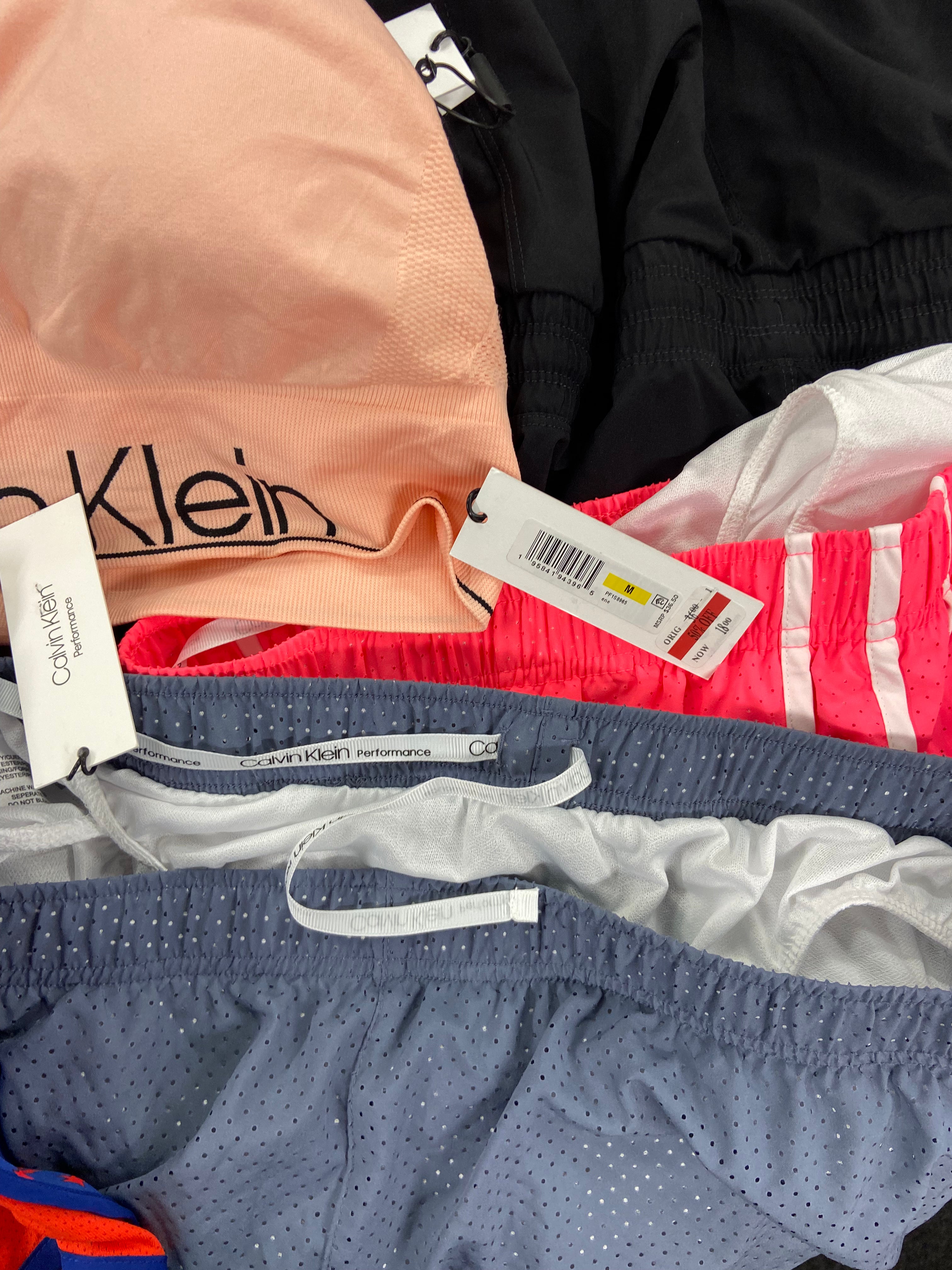 Women's Clothing Activewear Wholesale Lot, NIKE, THE NORTH FACE, CK PERFORMANCE, DKNY, IDEOLOGY and more, 36 items, Shelf Pulls, MSRP $991