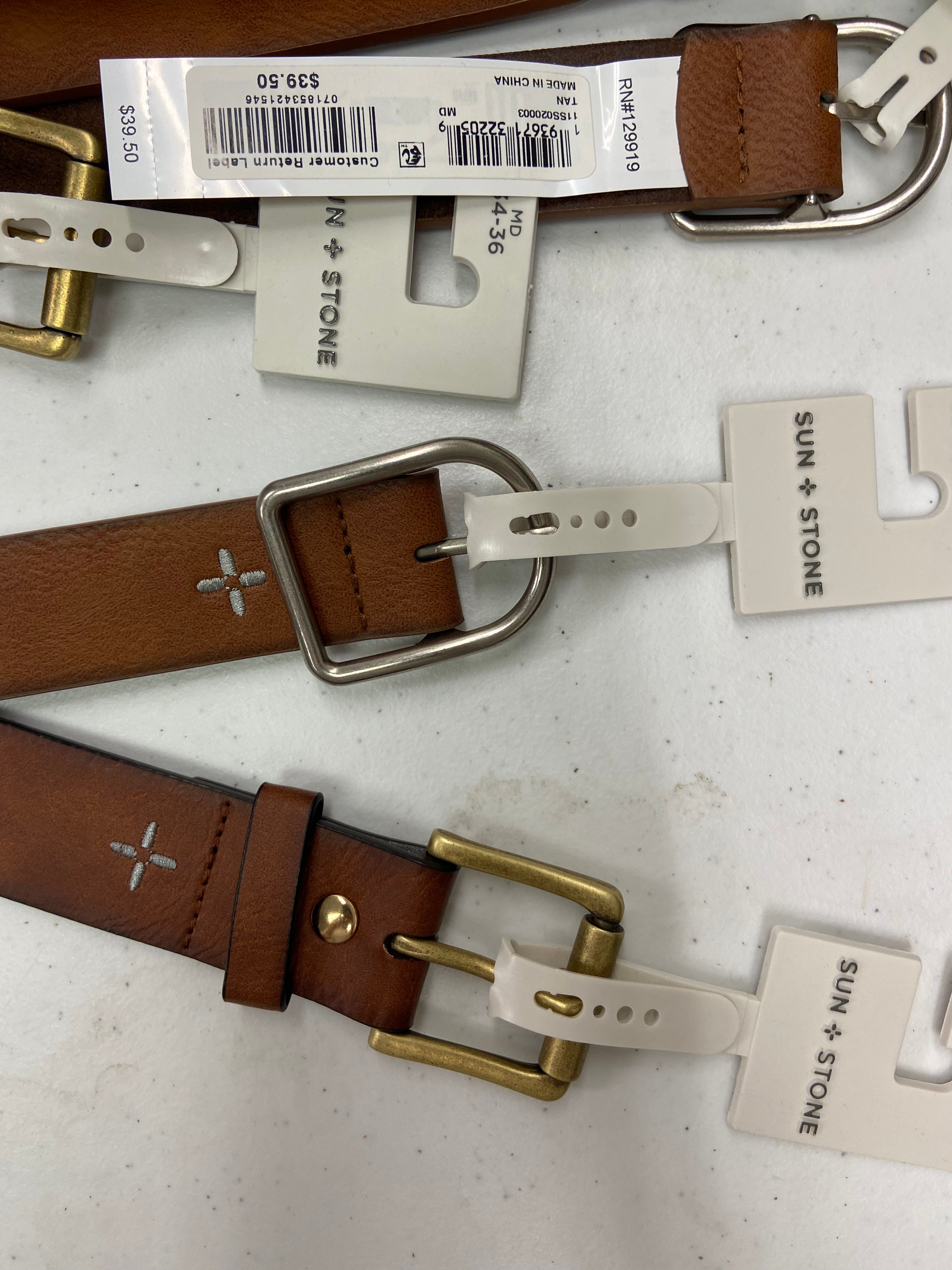 Men's Belts Wholesale Lot, CLUB ROOM, SUN + STONE, 15 items, Shelf Pulls, MSRP $596