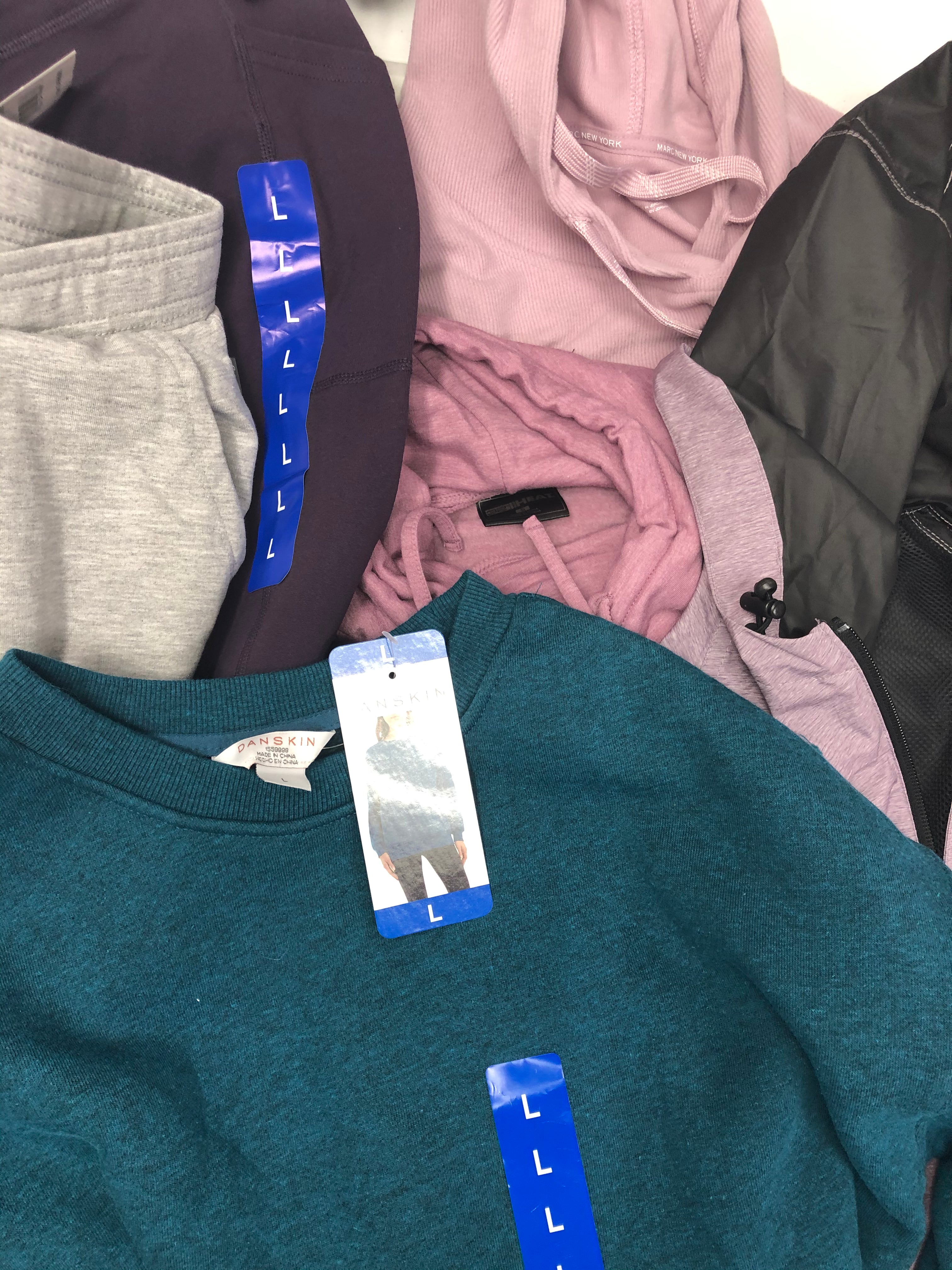 Women's Clothing Activewear Hoodies and others Wholesale Lot, PUMA, MARC NEW YORK, SKECHERS, EDDIE BAUER, and more, 15 items, Shelf Pulls, MSRP $447