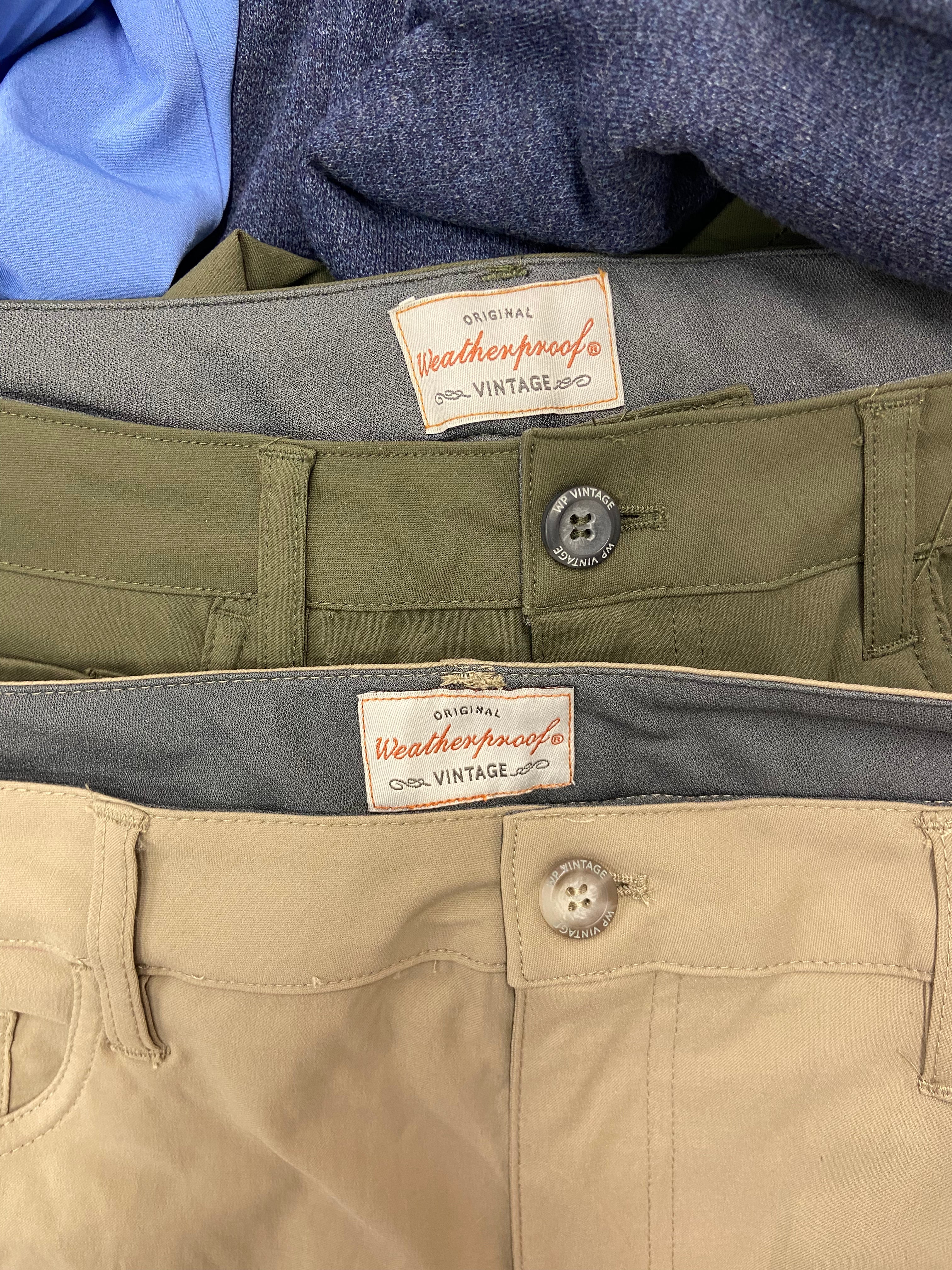 Men's Clothing Pants & Jeans Wholesale Lot, WEATHERPROOF, EDDIE BAUER, DYLAN GRAY, BOSTON TRADERS, GERRY and more, 10 items, Shelf Pulls, MSRP $647