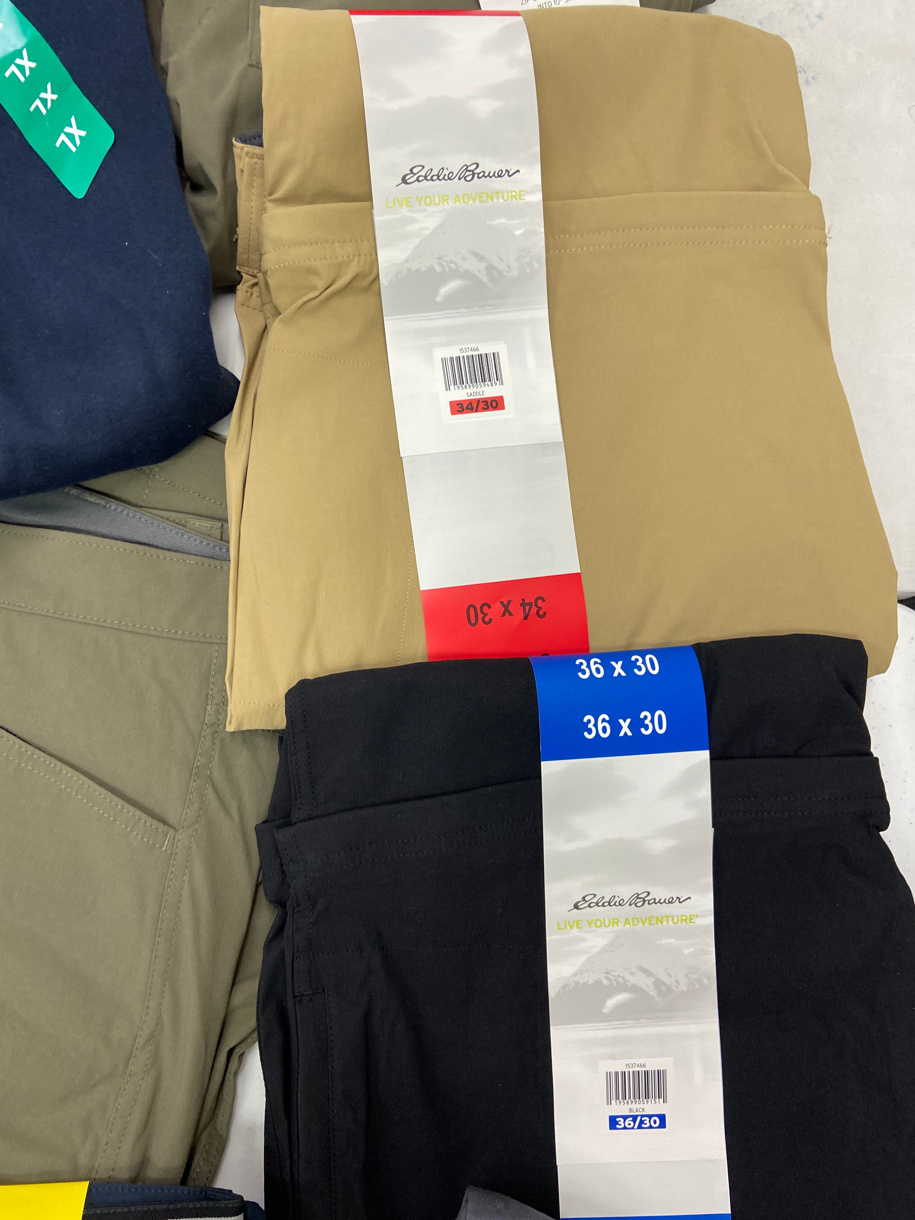 Men's Clothing Pants Wholesale Lot, NAUTICA, UNDER ARMOUR, EDDIE BAUER, GH BASS and more, 11 items, Shelf Pulls, MSRP $690