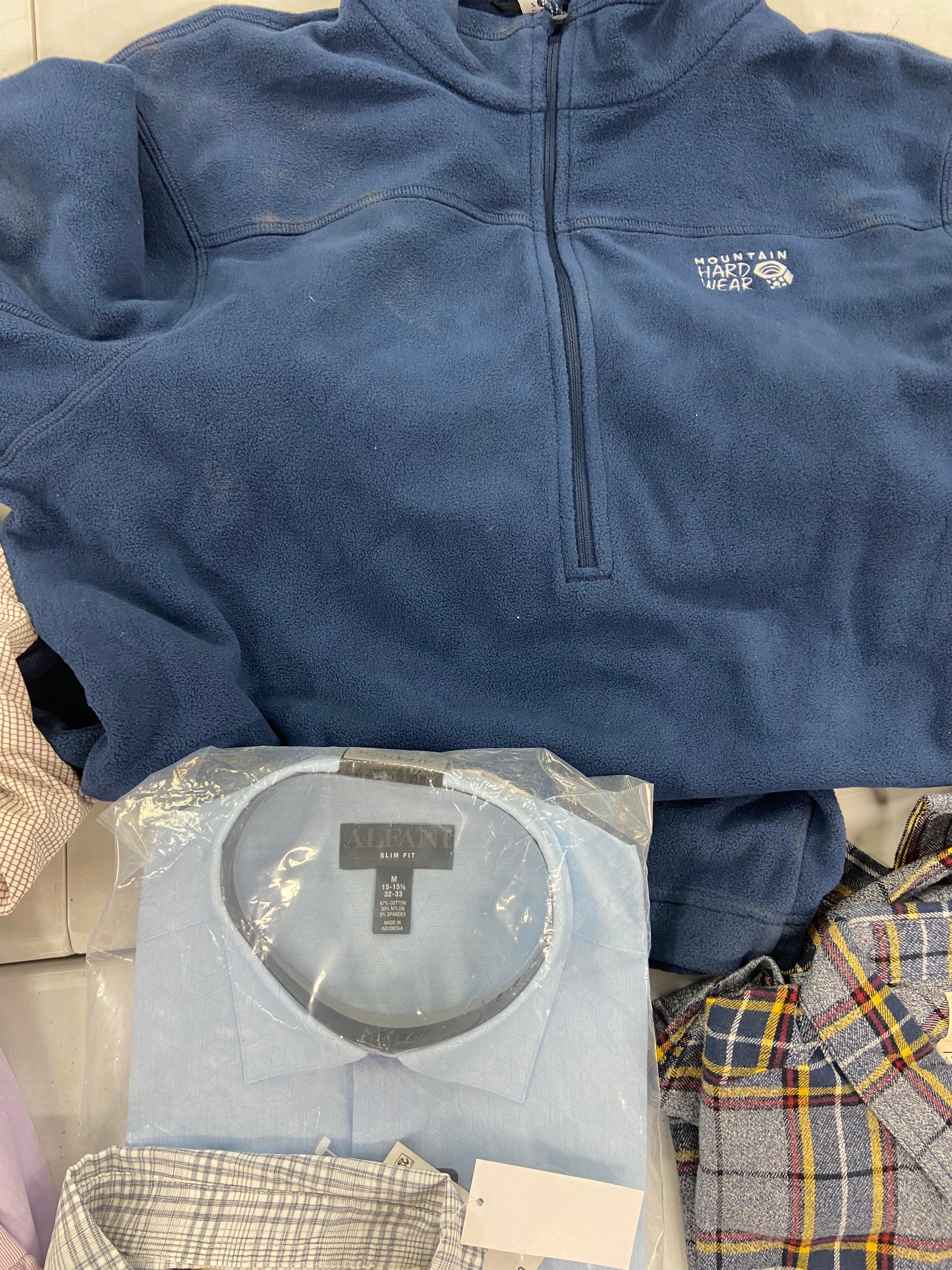 Men's Clothing Dress Shirts & Others, Wholesale Lot, THEORY, LEVI'S, CALVIN KLEIN, BLOOMINGDALES, NN07 and more, 9 items, Shelf Pulls, MSRP $763