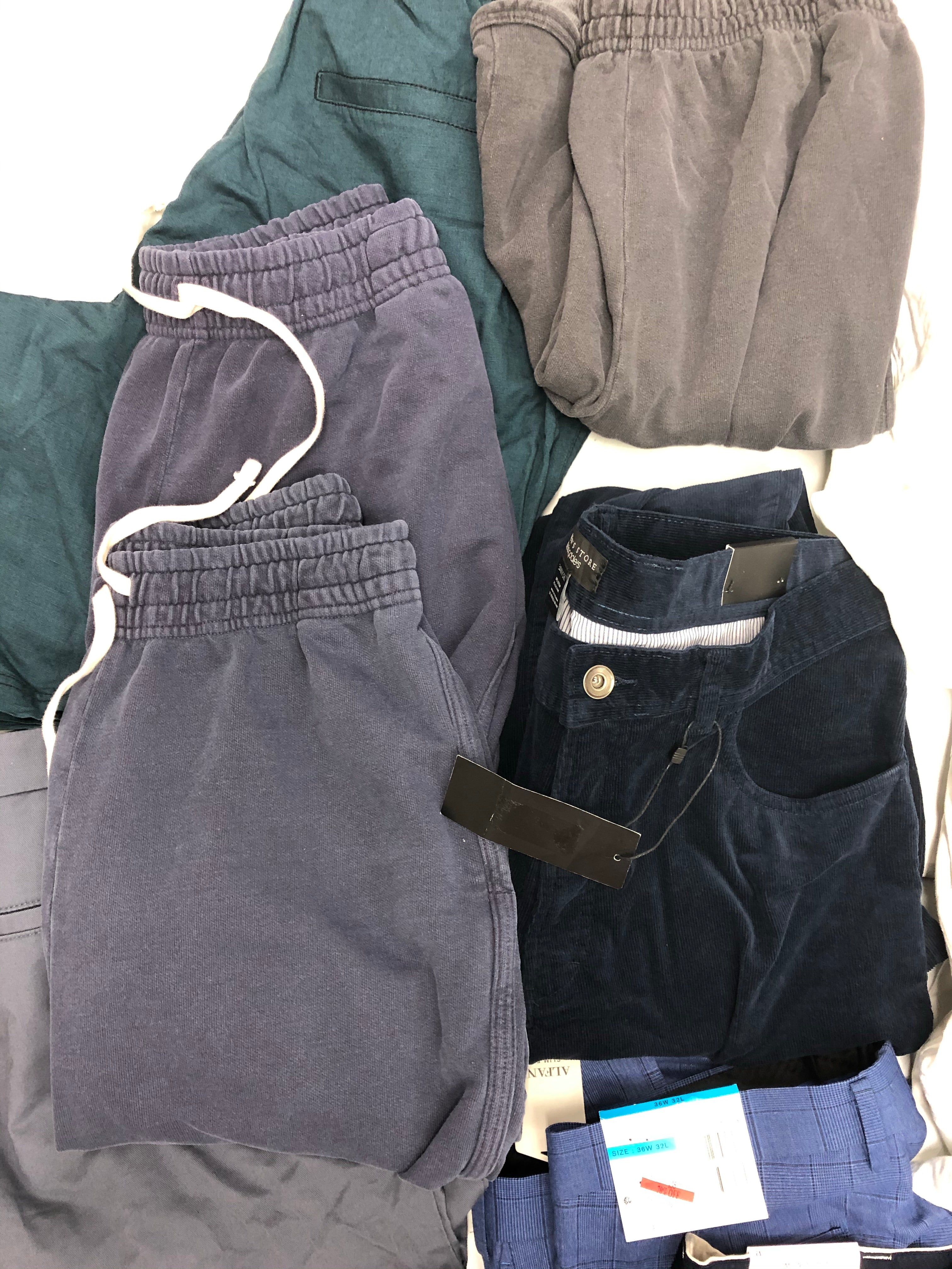 Men's Clothing Bottom Wholesale Lot, Levi's, Nike, Champion, Tommy Hilfiger, American Apparel, Club Room and more, 17 Units, Shelf Pulls, MSRP $888.46